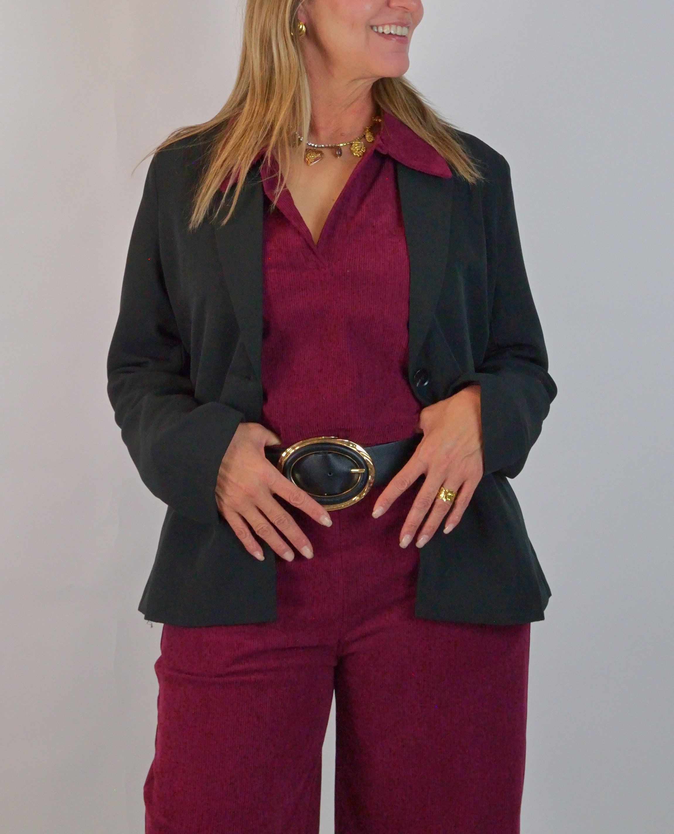 TTB-78 Cinto con Elástico Hebilla Ovalada Doble