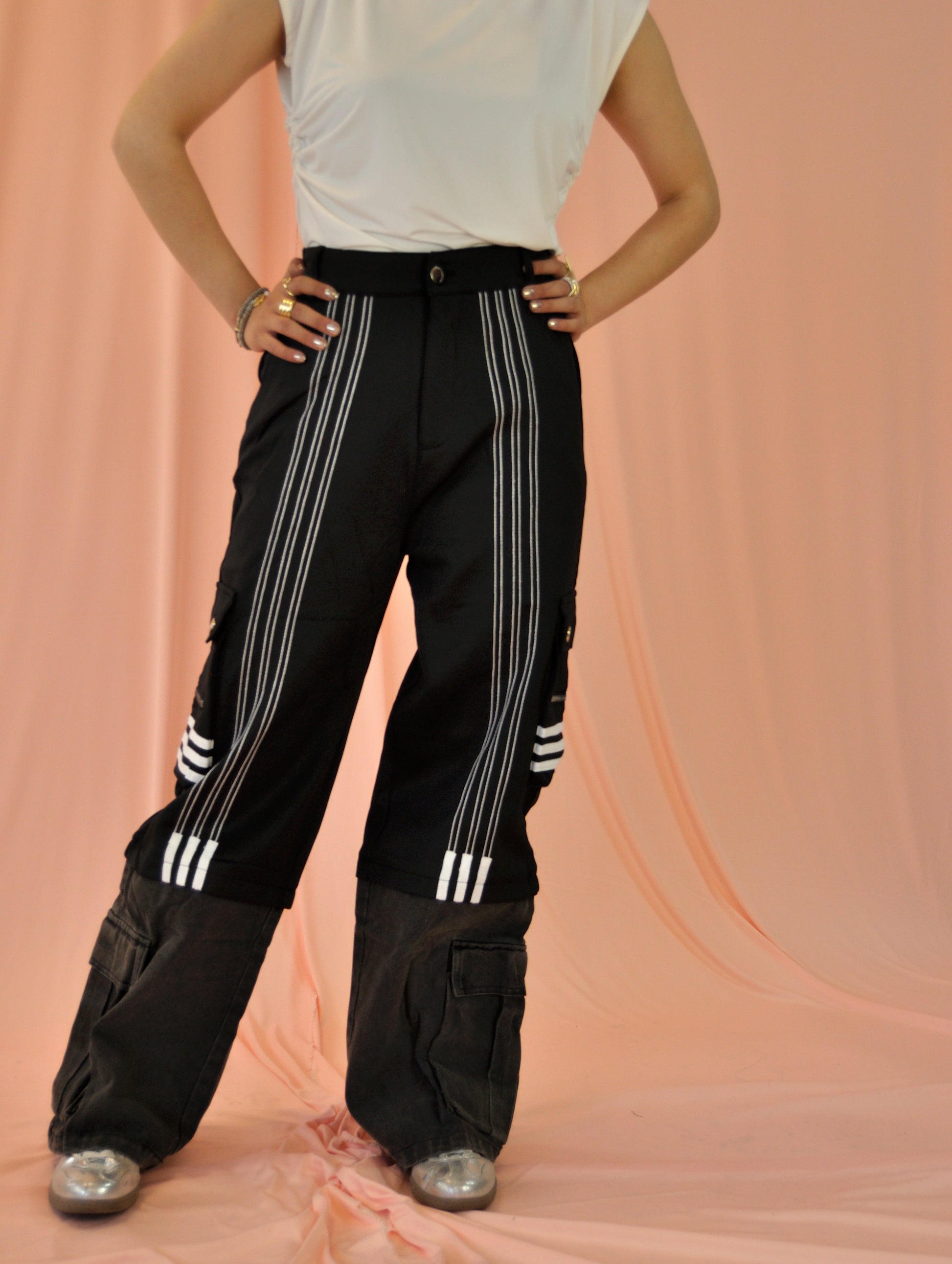 WJ52112 Pantalon Cargo mezclilla inferior