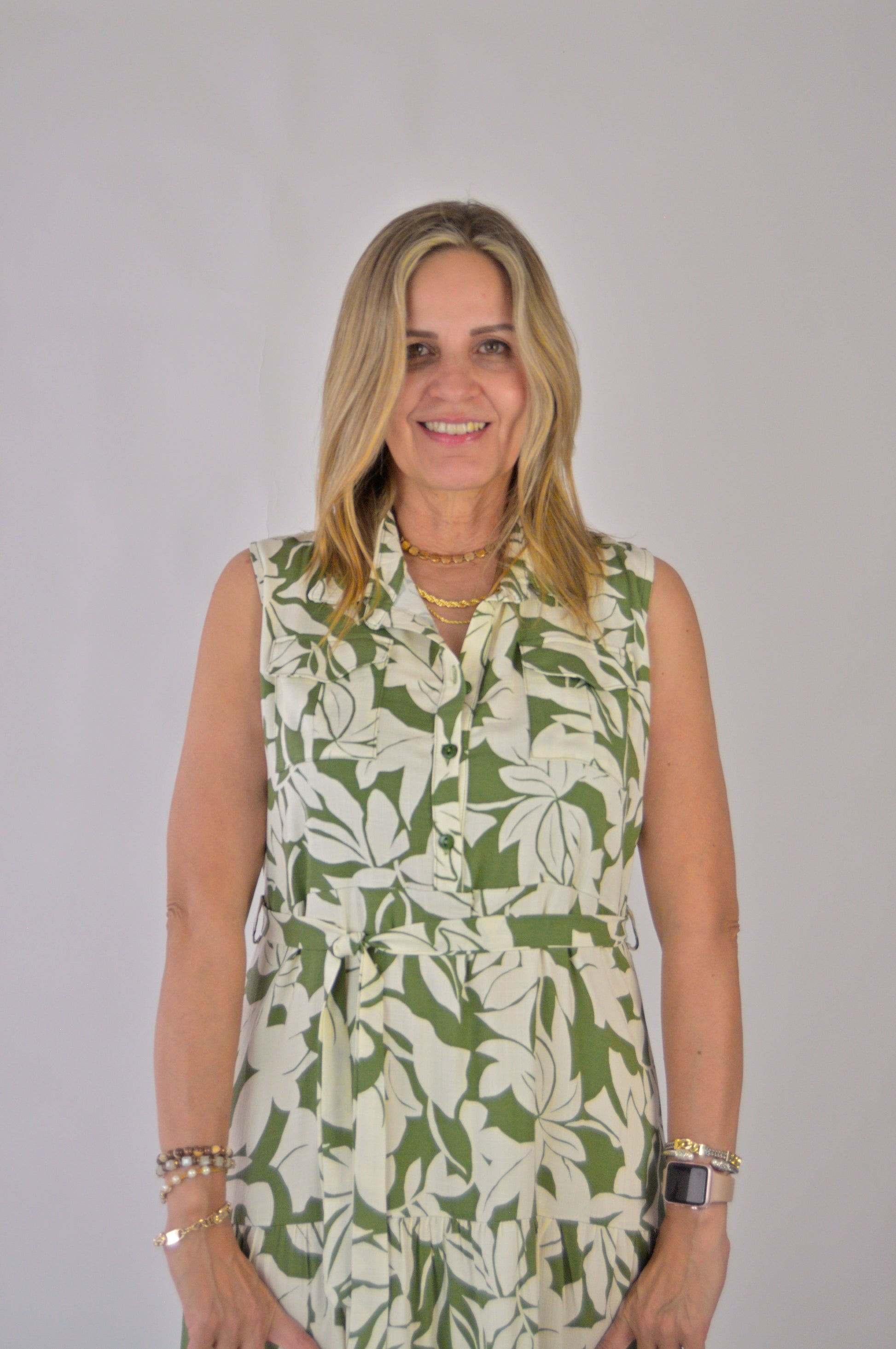 12620 Vestido Largo Estampado Floral