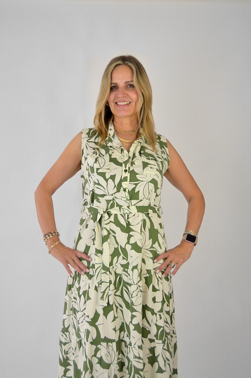 12620 Vestido Largo Estampado Floral