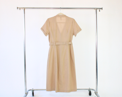 2523 Vestido Botón Obscuro Bolsas