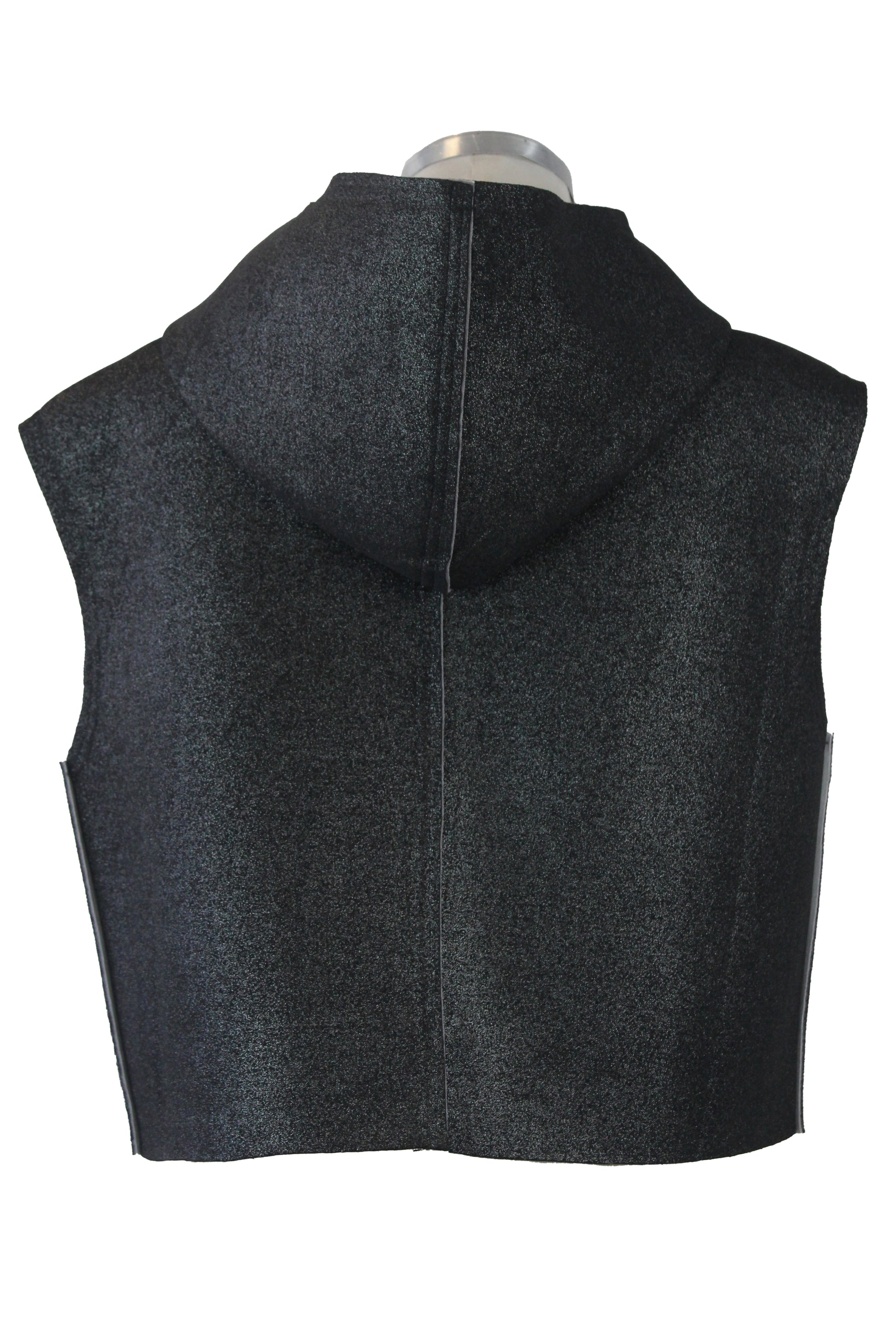 DJ-0376 Chaleco Con Capucha y Botones Laterales