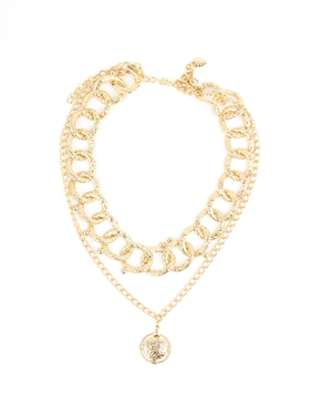 24032 Collar Cadena Mega y Cadena Dije Luna