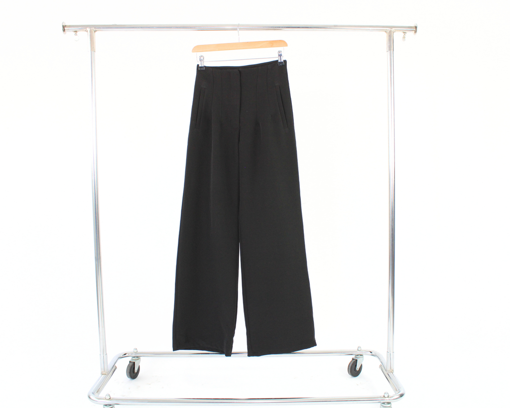 24133 Pantalón Pinzas Pierna Ancha