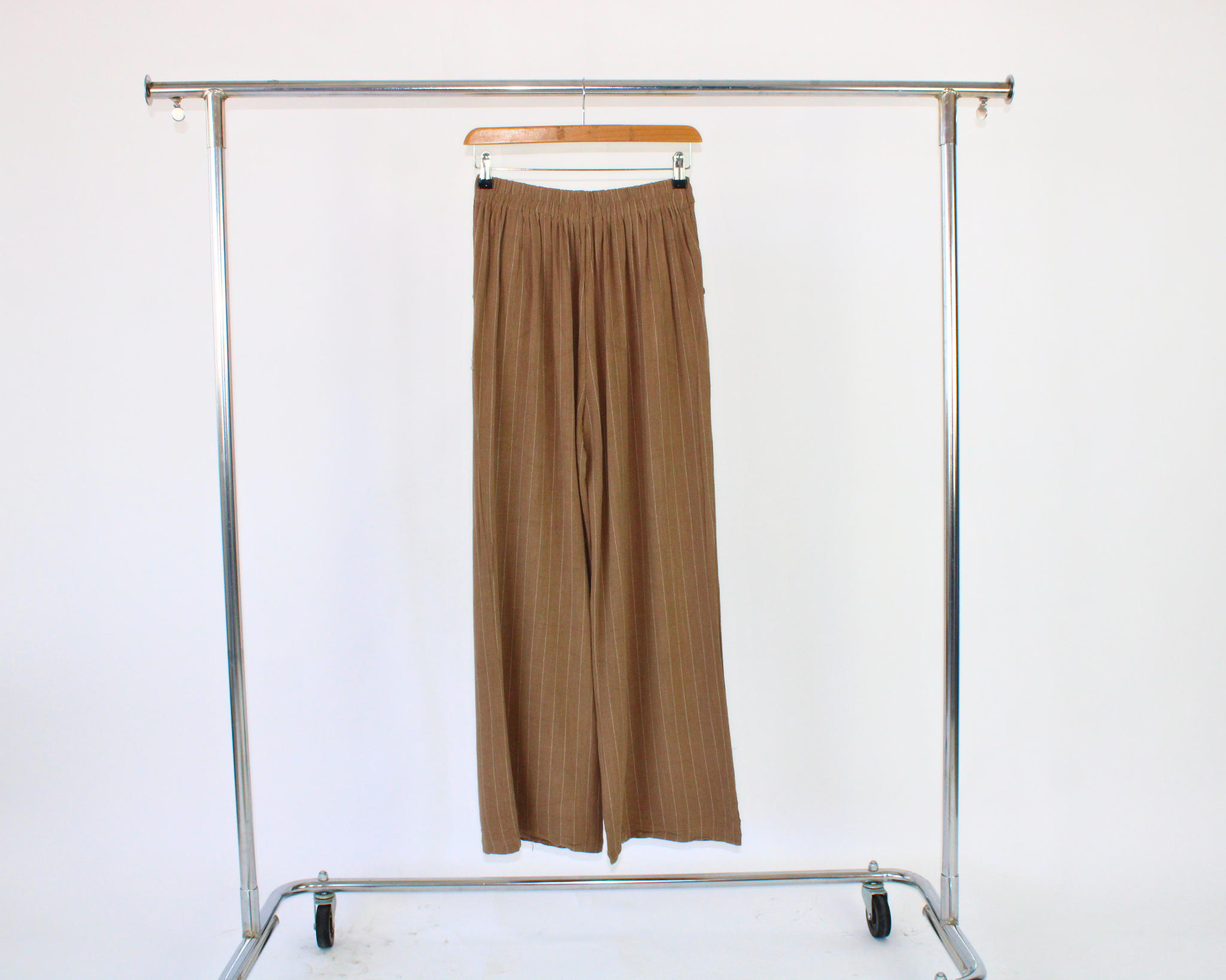 71737 Pantalon de Vestir Rayas y Elastico