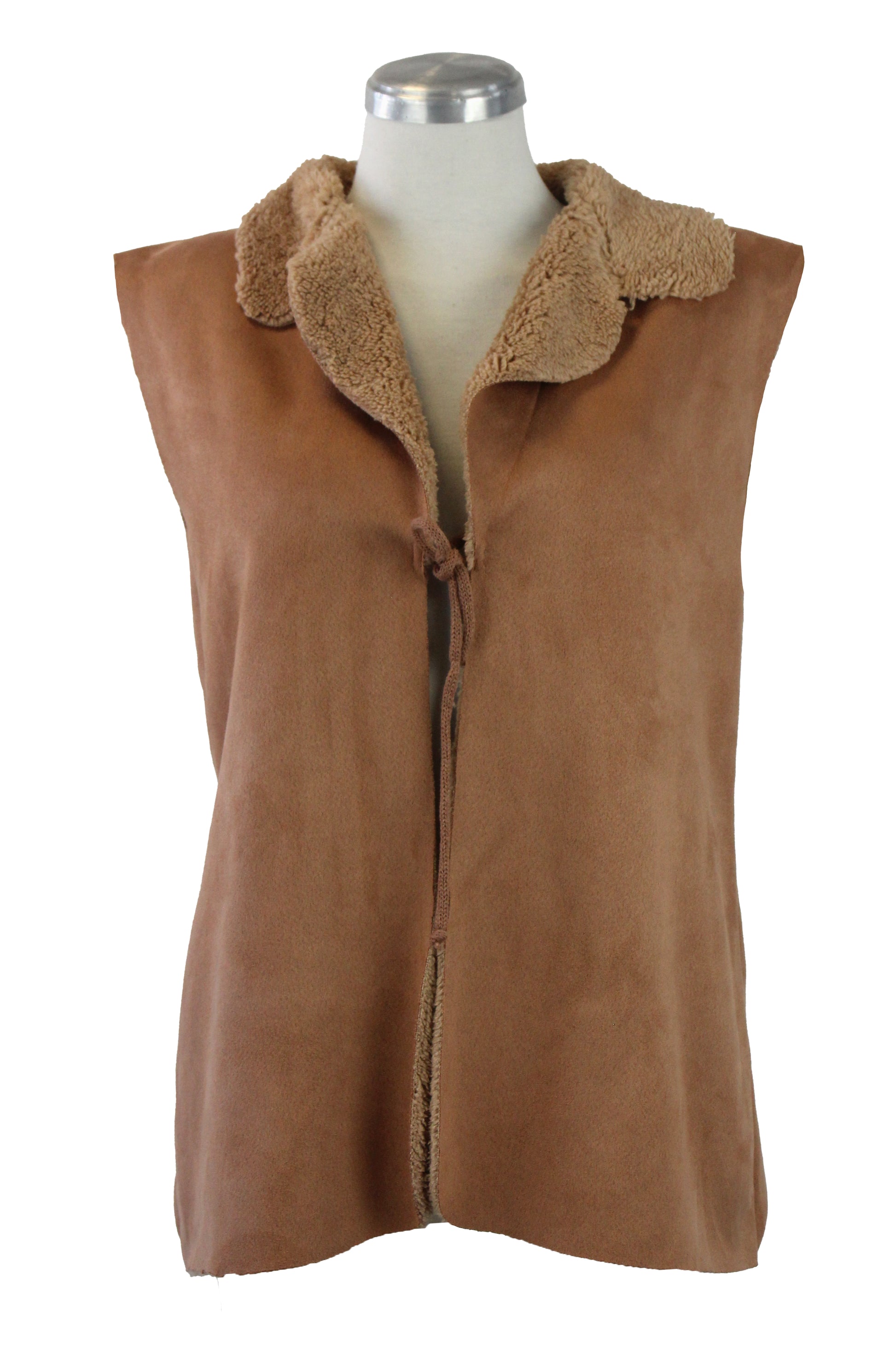 25357 Chaleco de Gamuza Liso con Jareta