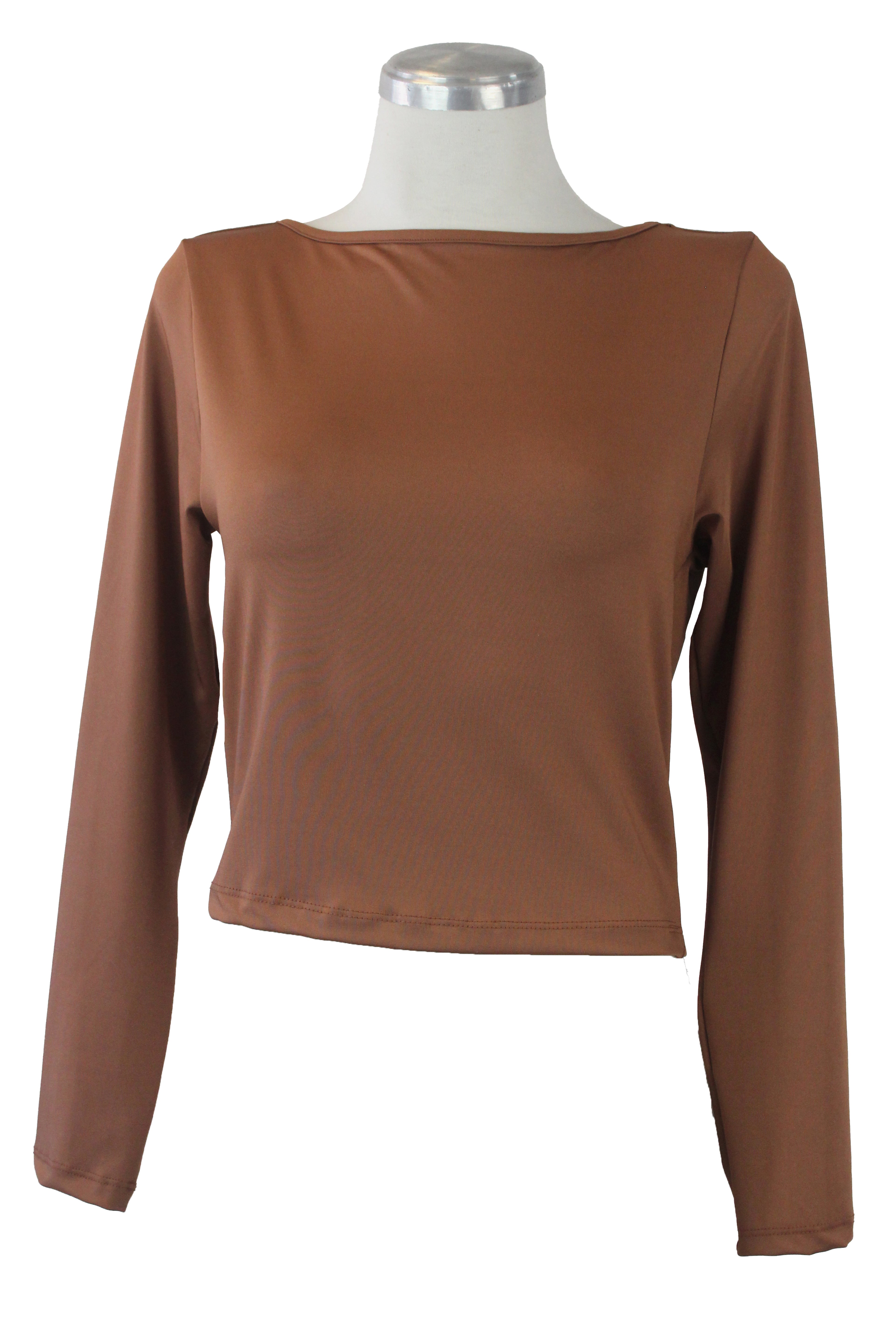 1356LHJ Blusa de Manga Larga con Espalda Descubierta