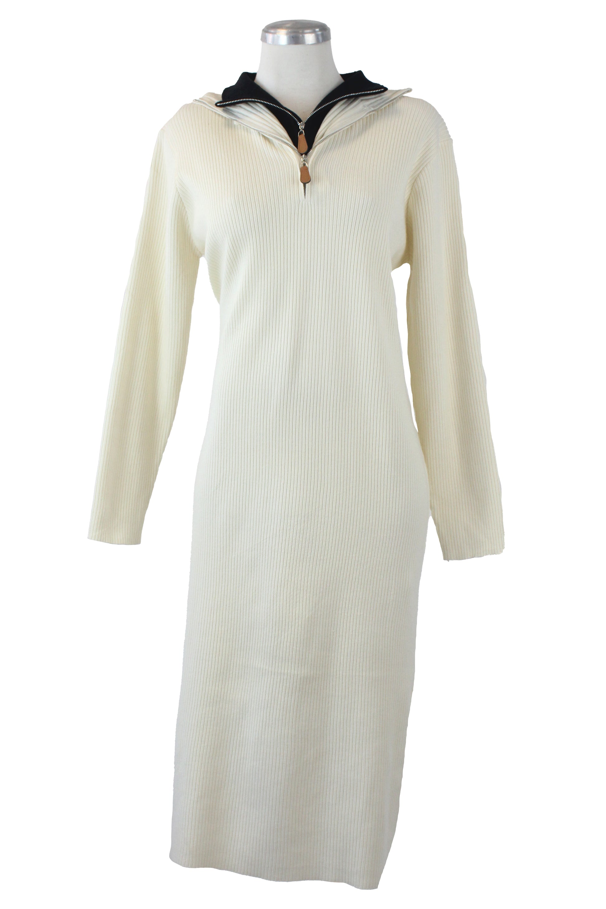 6092 Vestido Tipo Suéter Con Doble Cuello