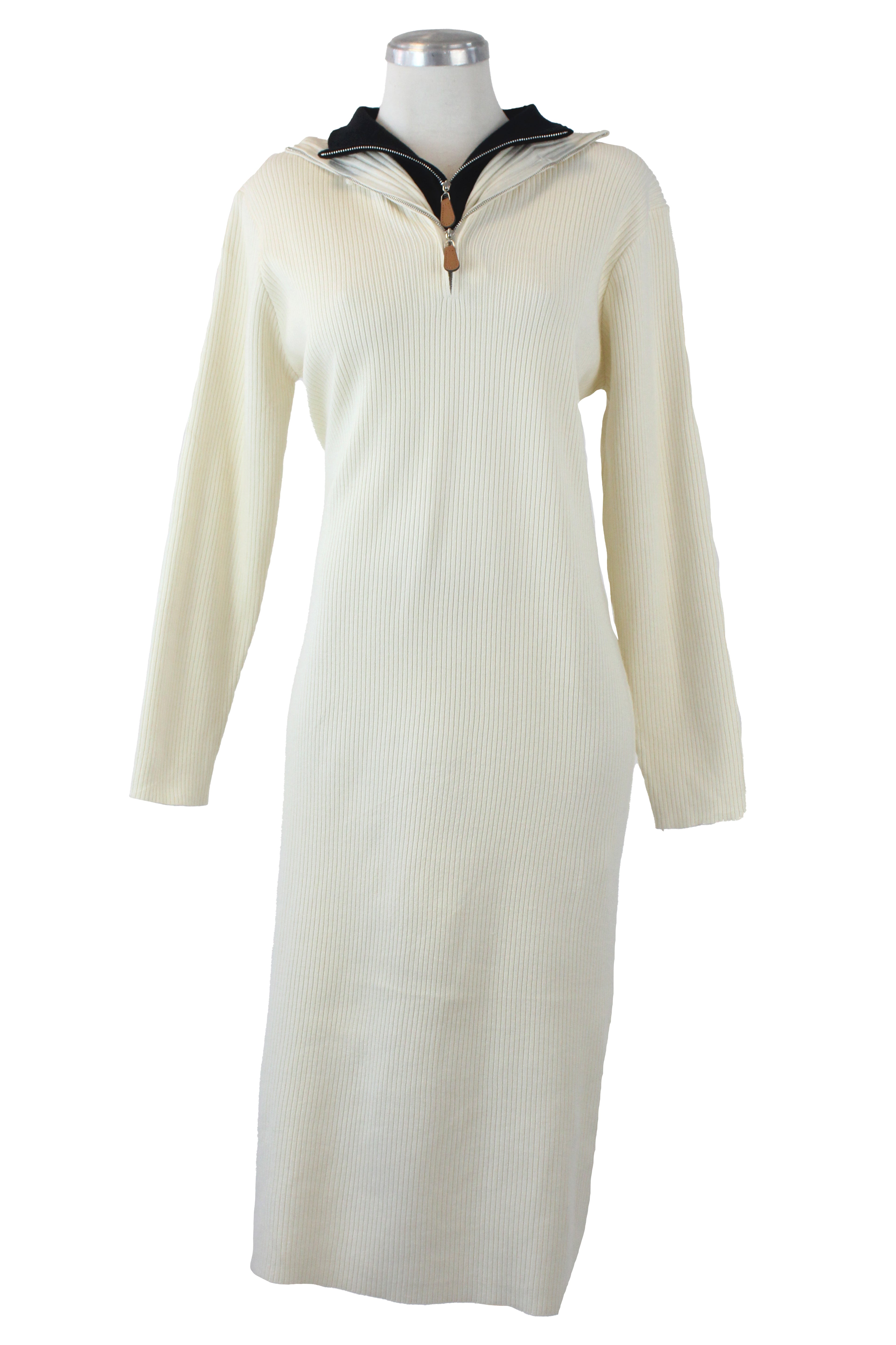 6092 Vestido Tipo Suéter Con Doble Cuello