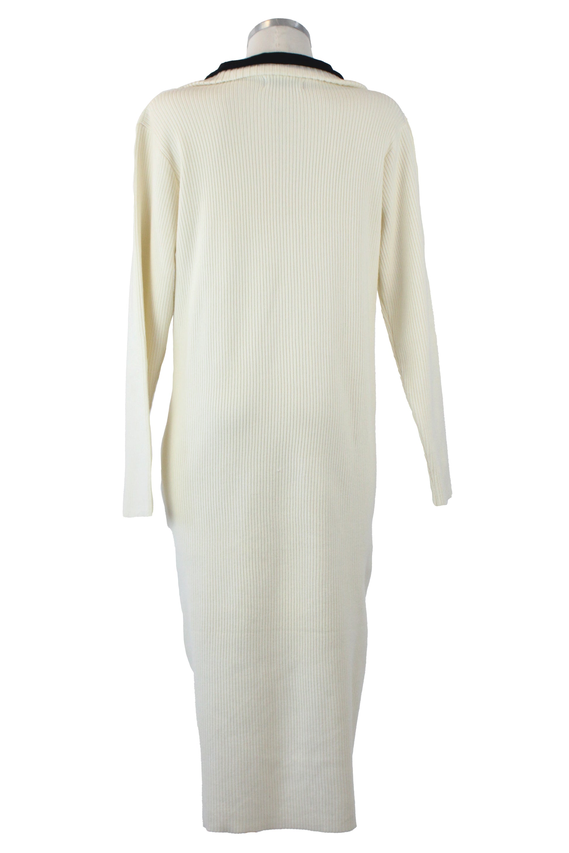 6092 Vestido Tipo Suéter Con Doble Cuello