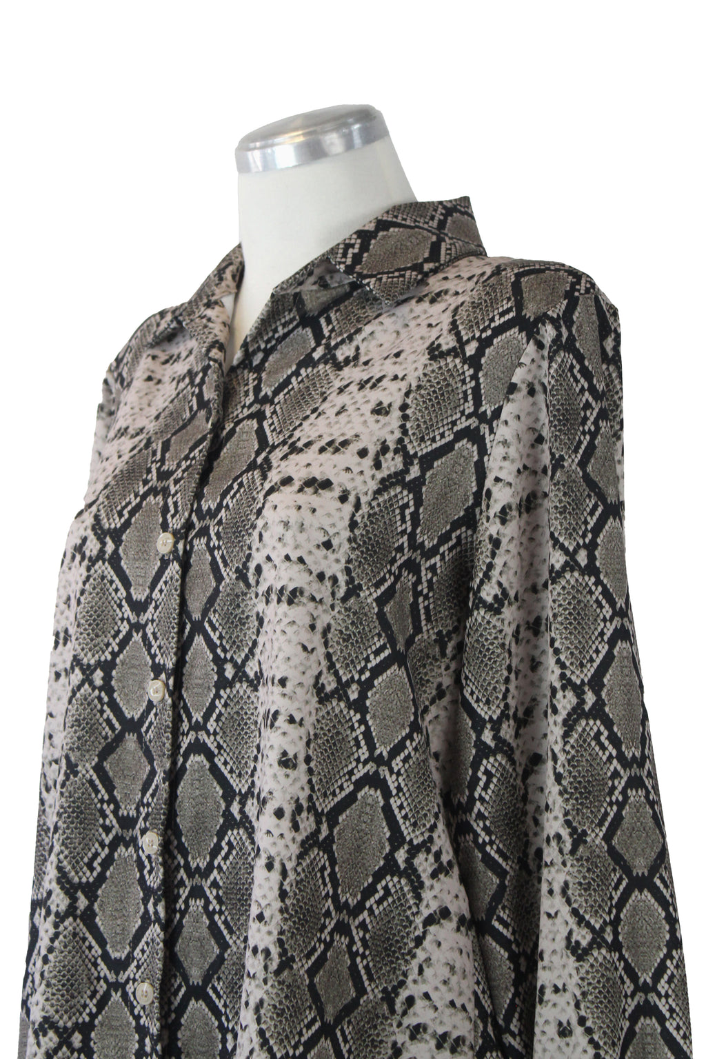 2658LVIJ Conjunto de Camisa con Pantalón Estampado de Serpiente