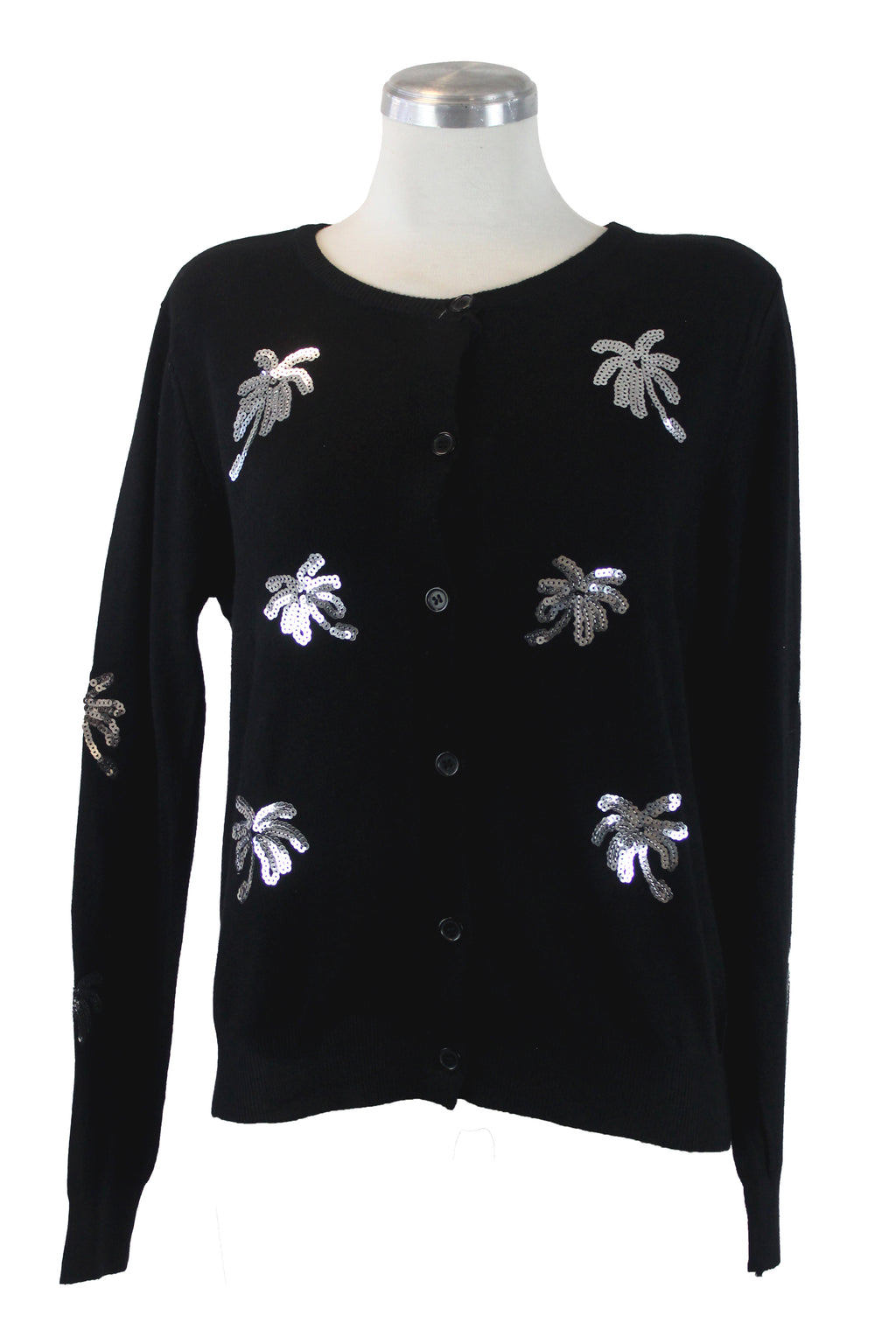 SQY-30042 Suéter con Palmeras de Lentejuelas
