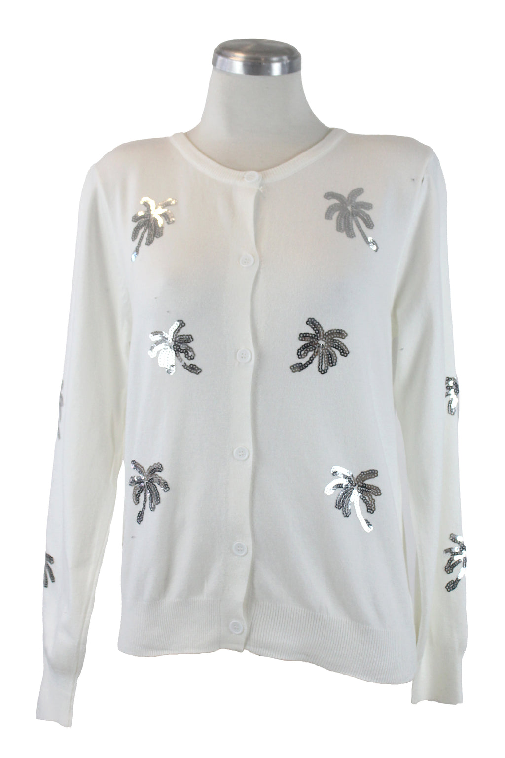 SQY-30042 Suéter con Palmeras de Lentejuelas