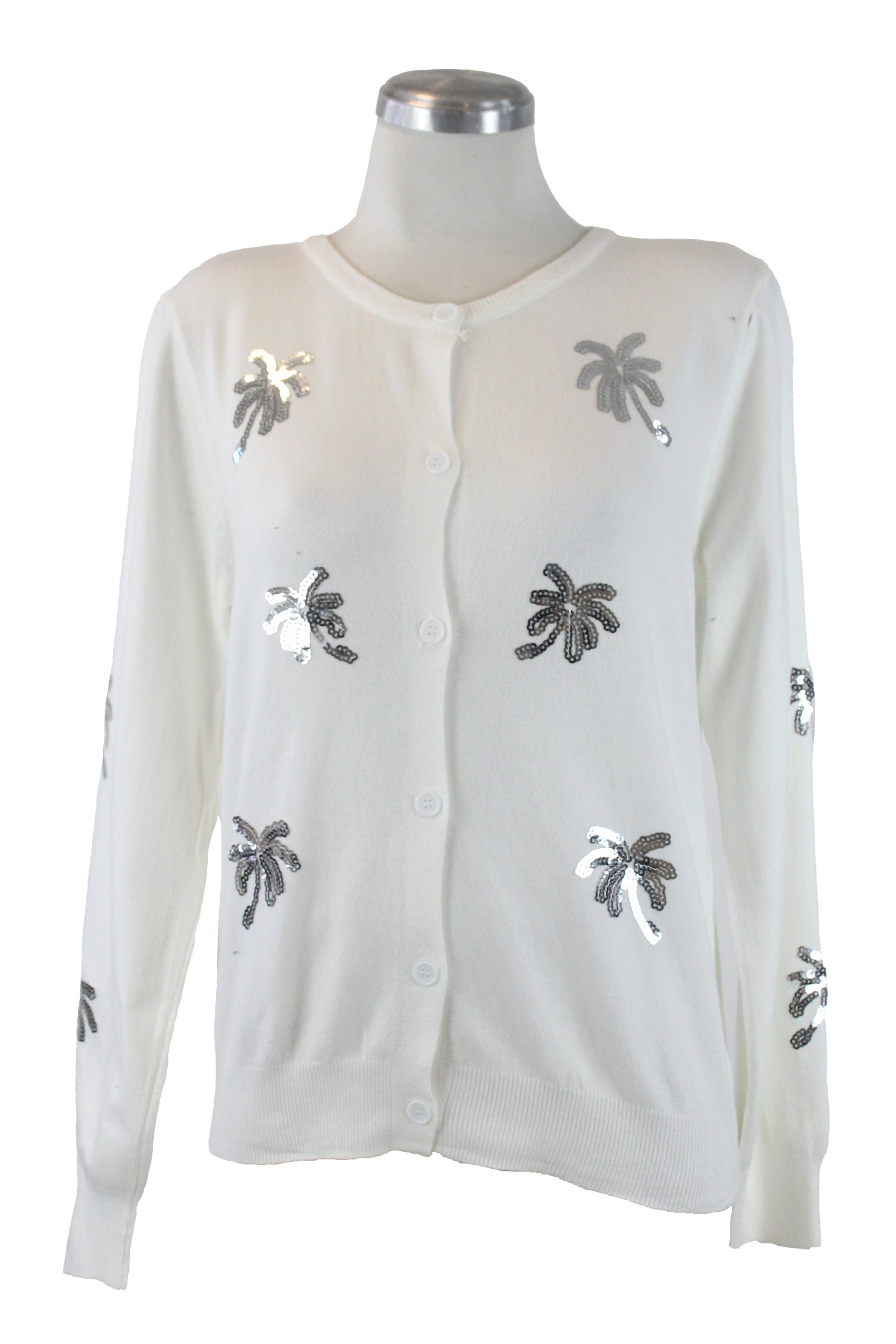 SQY-30042 Suéter con Palmeras de Lentejuelas