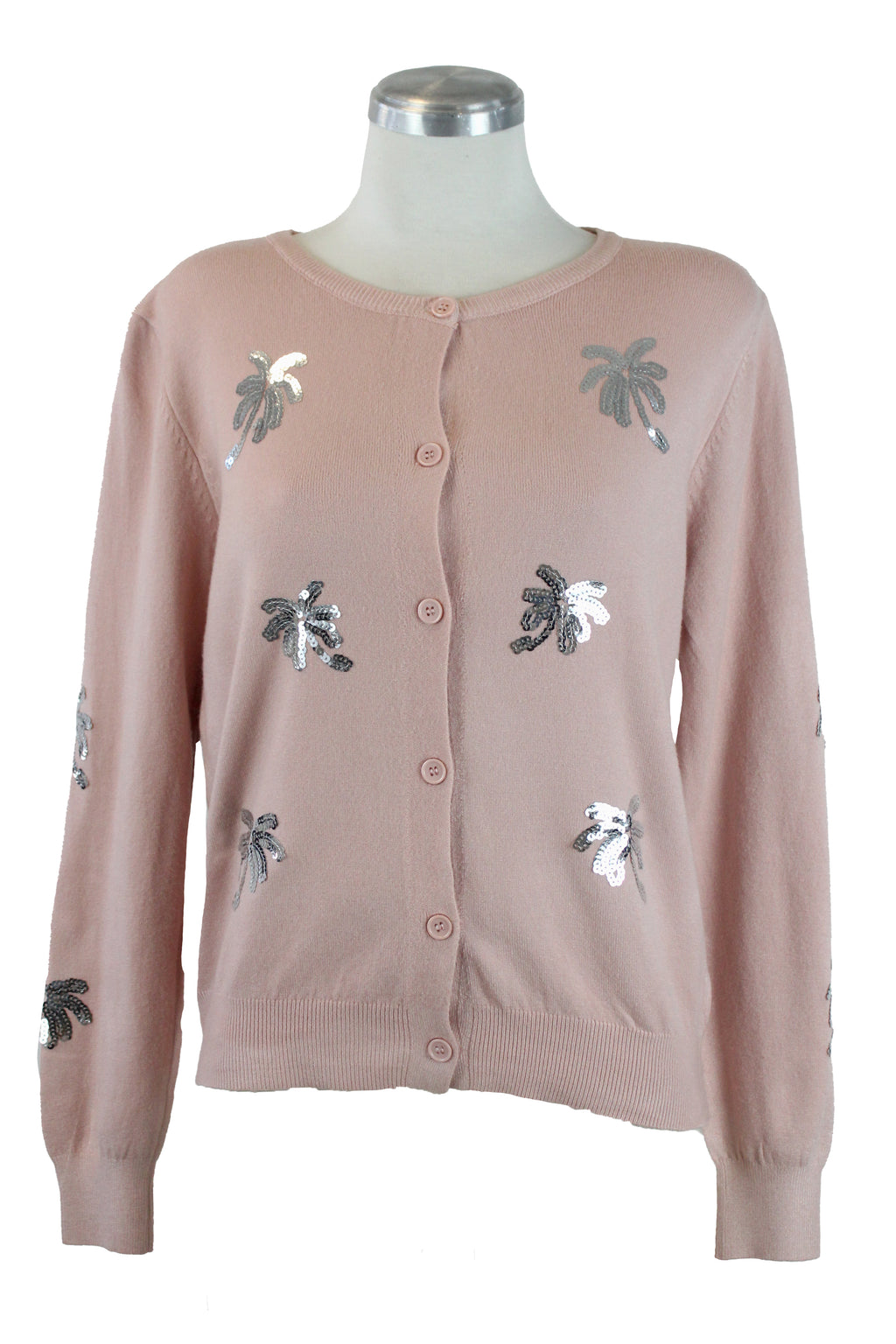 SQY-30042 Suéter con Palmeras de Lentejuelas