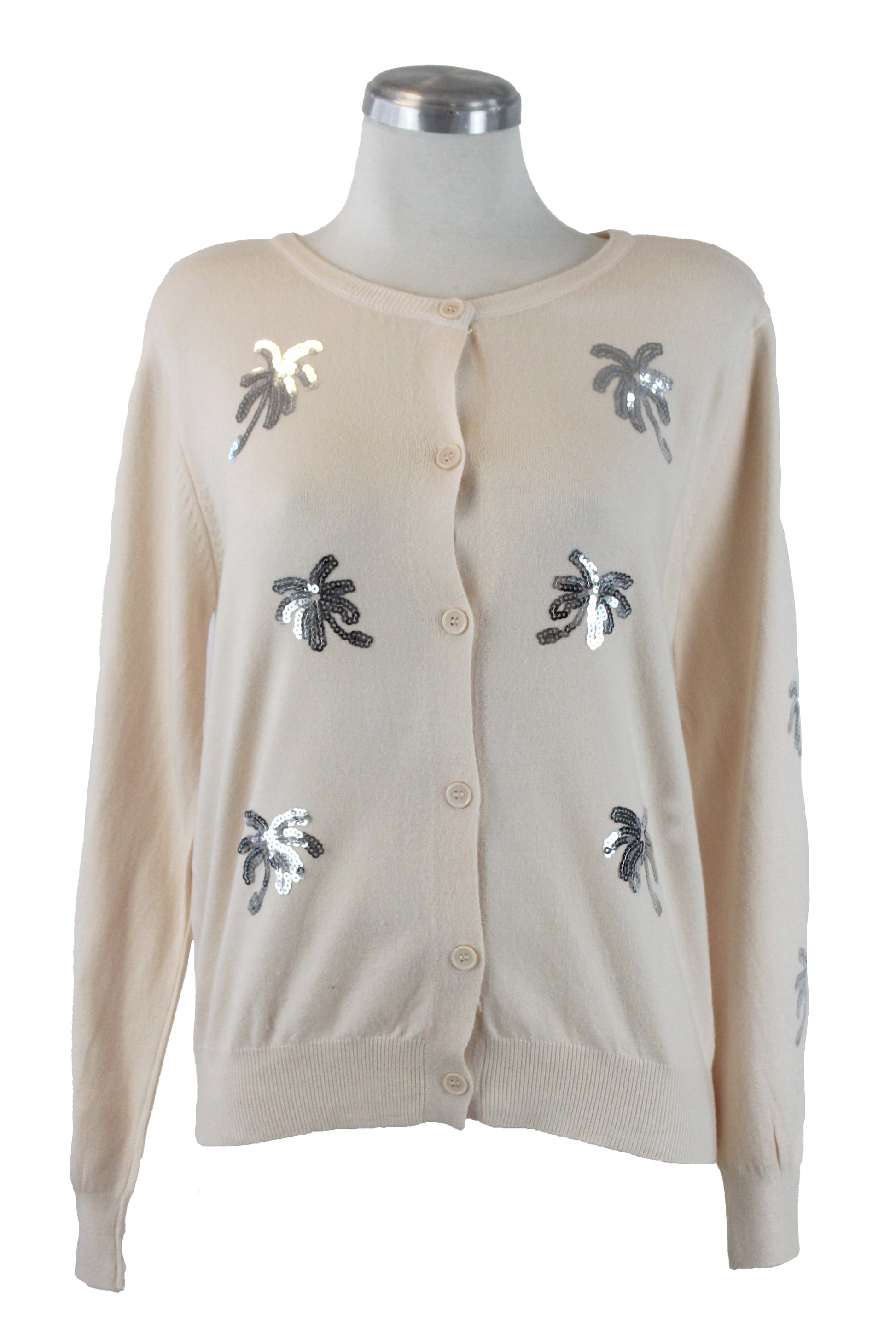 SQY-30042 Suéter con Palmeras de Lentejuelas