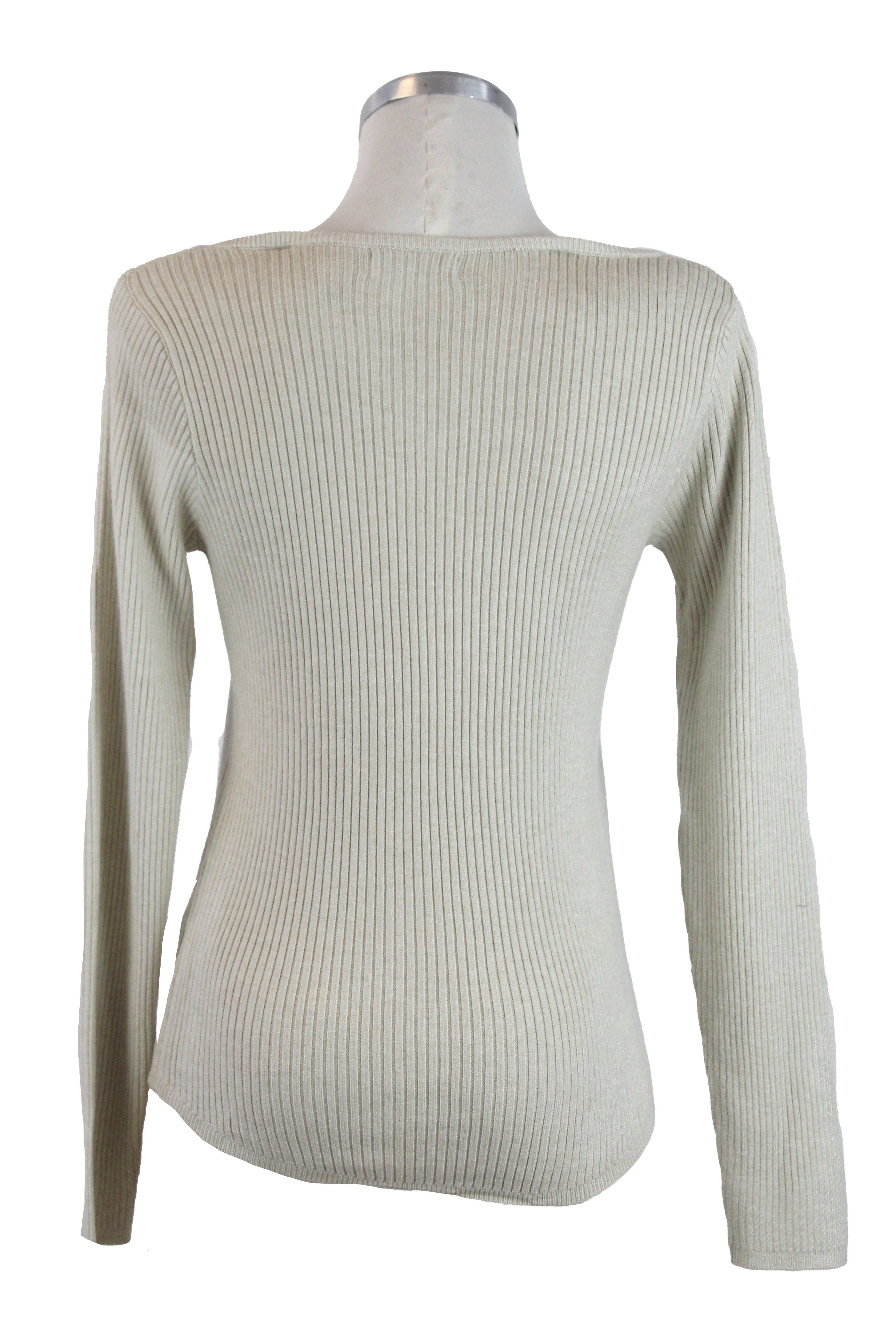 SQY-30037 Blusa Tejida de Manga Larga con Tirantes y Encaje