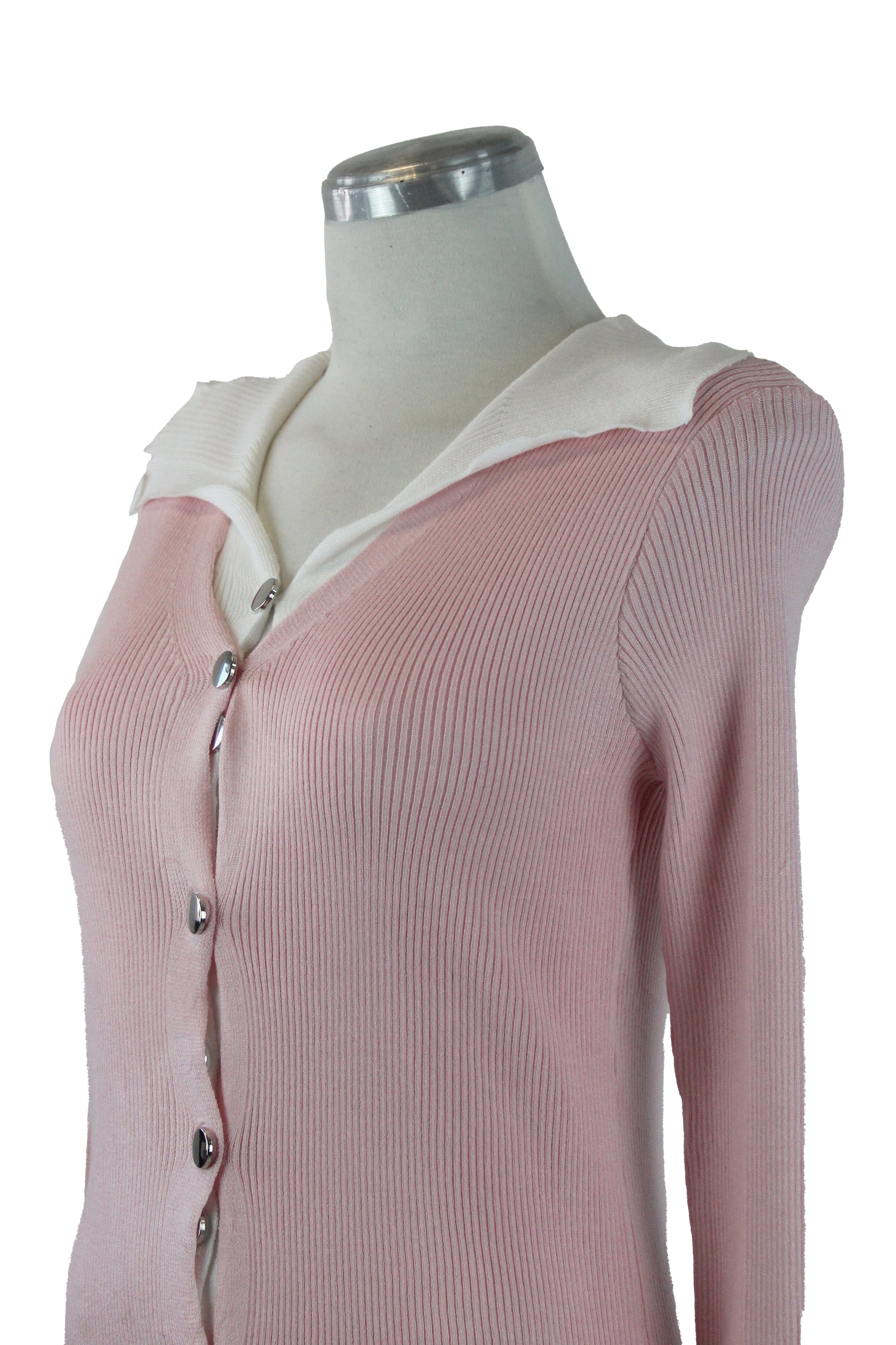 SQY-30046 Suéter Doble con Botones Dorados