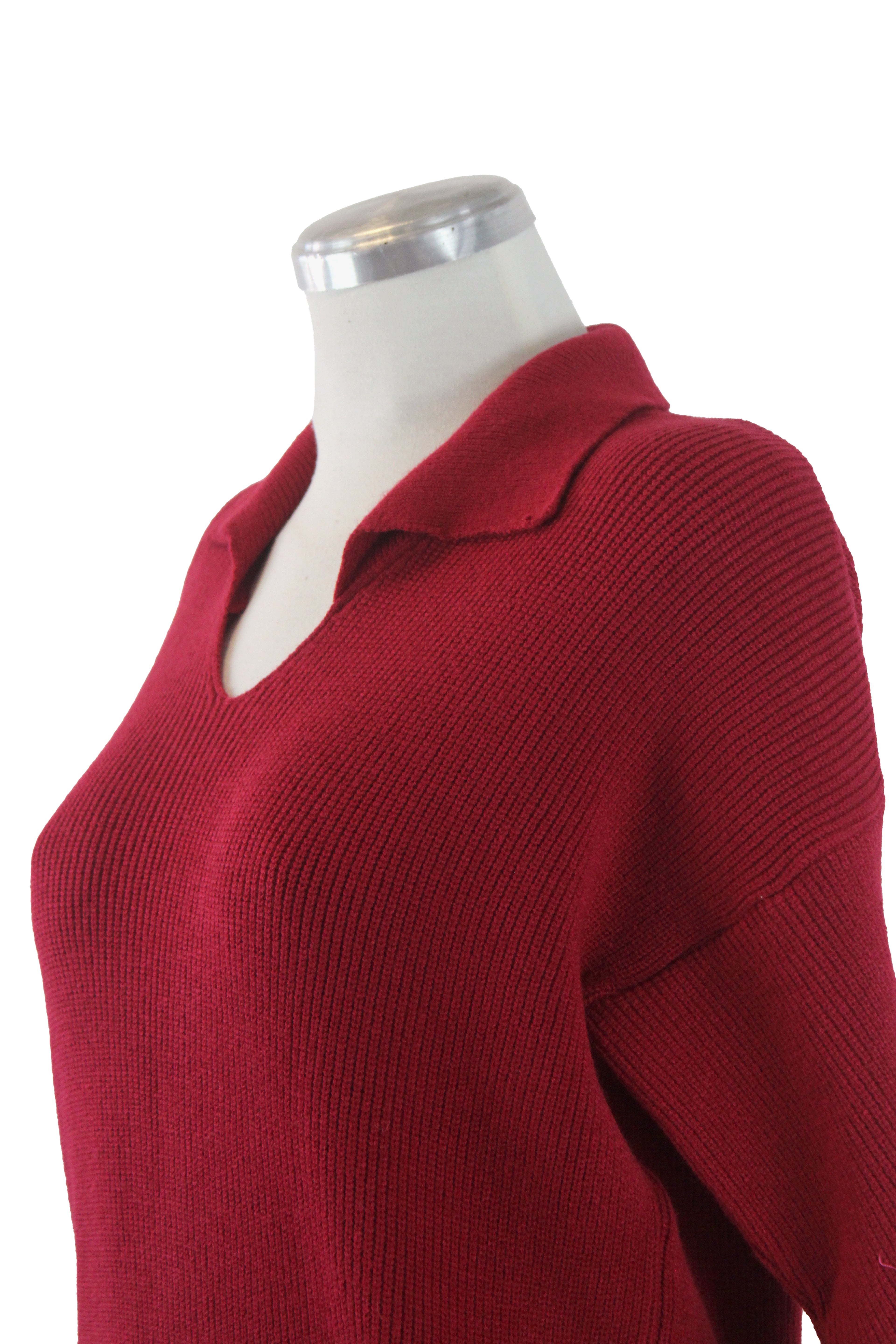 KATERINA Sueter Liso Cuello V Camisero