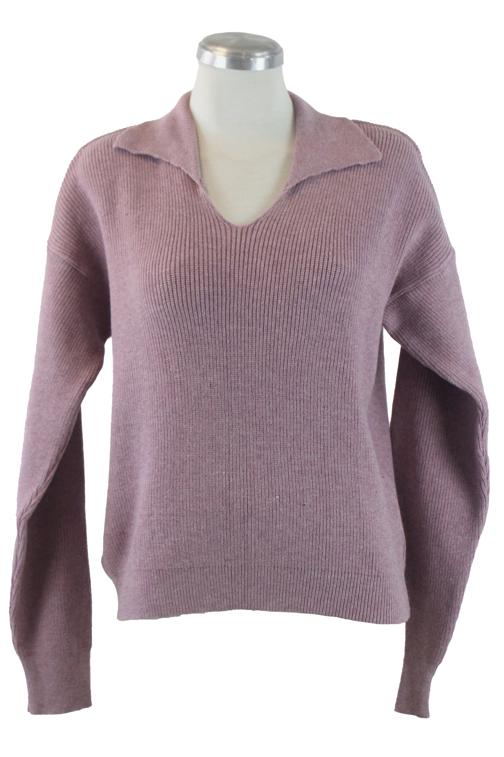 KATERINA Sueter Liso Cuello V Camisero