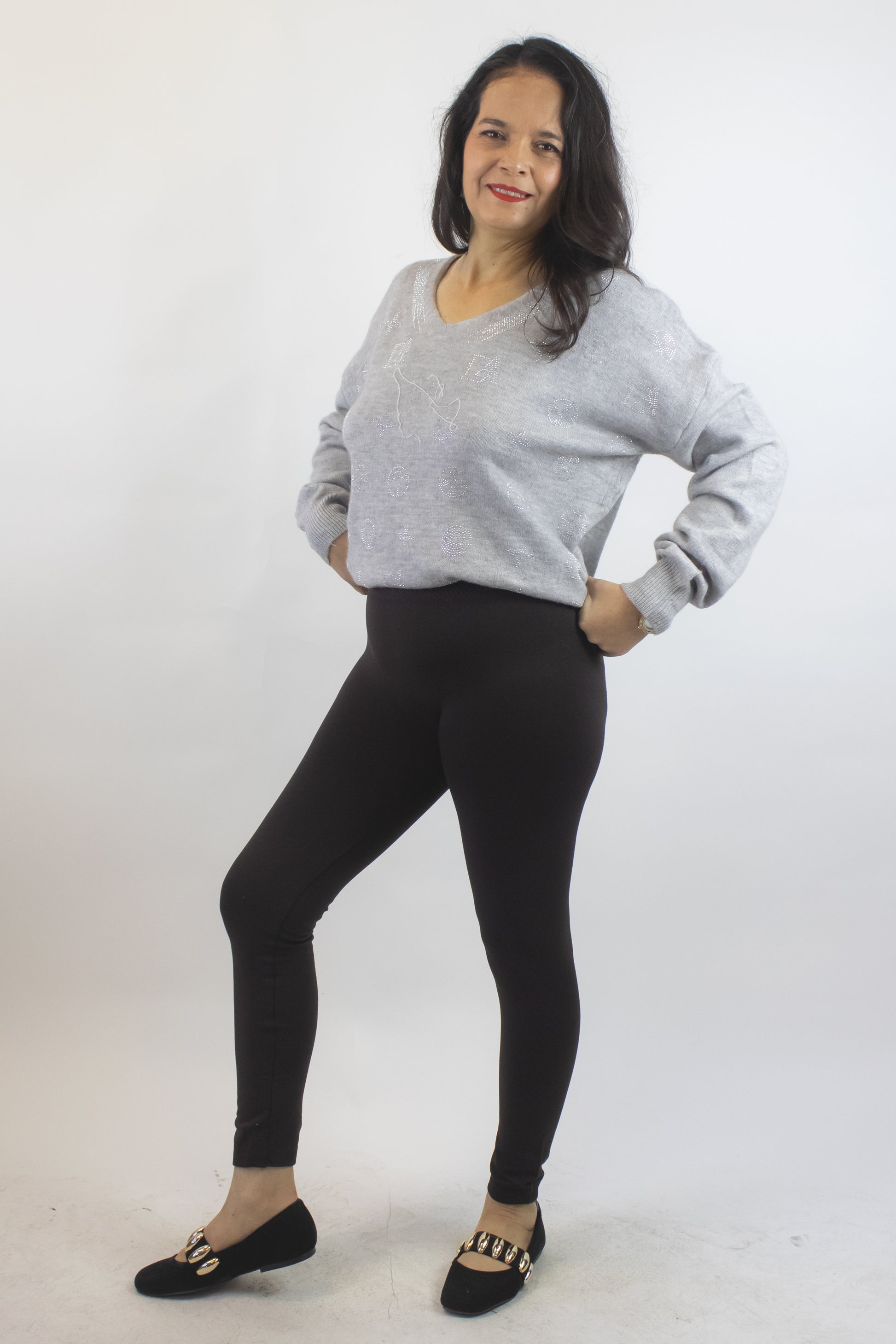 Legging Afelpado Pretina Alta Tipo Faja 436