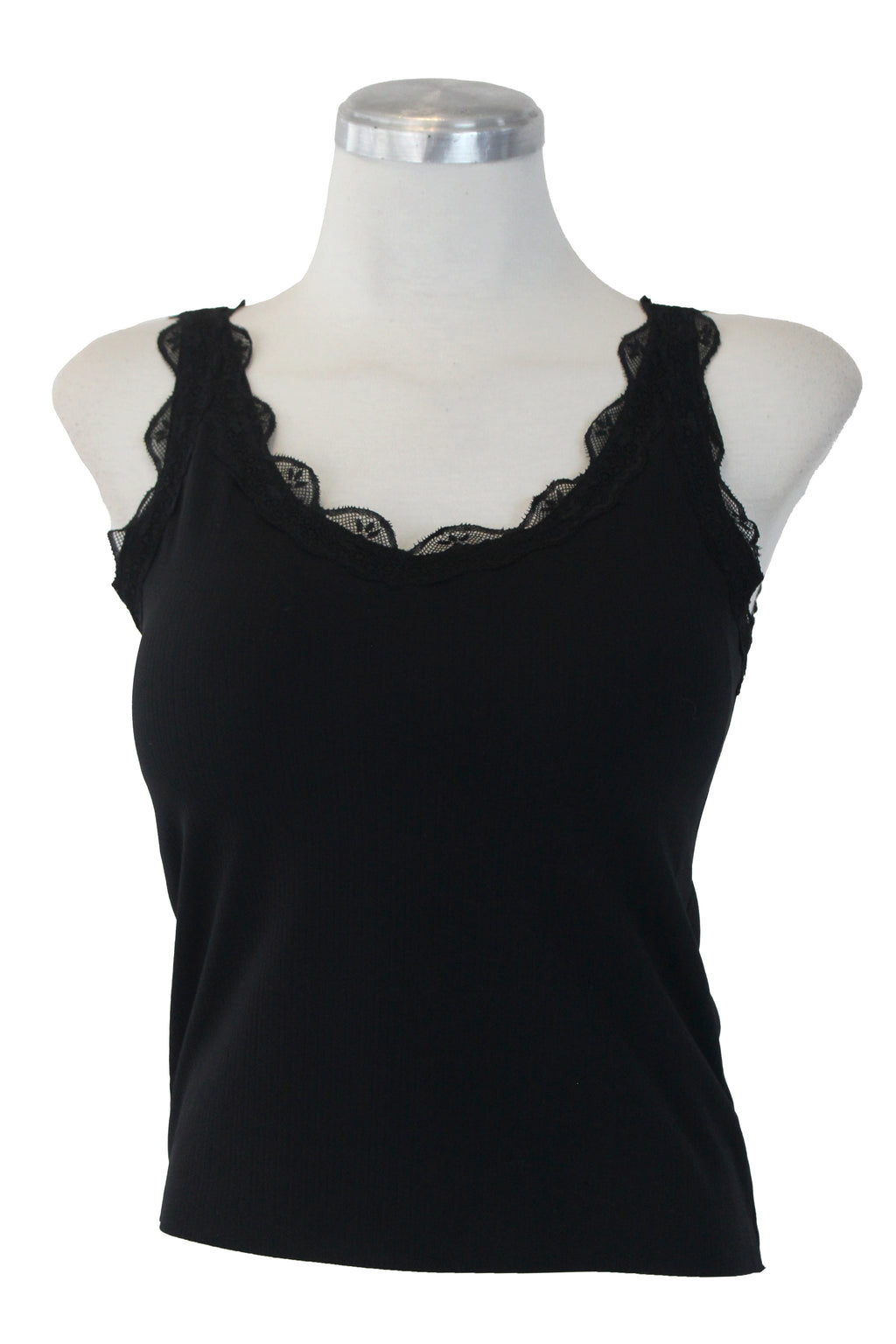 T3340 Blusa Básica con Borden Bordado y Copas