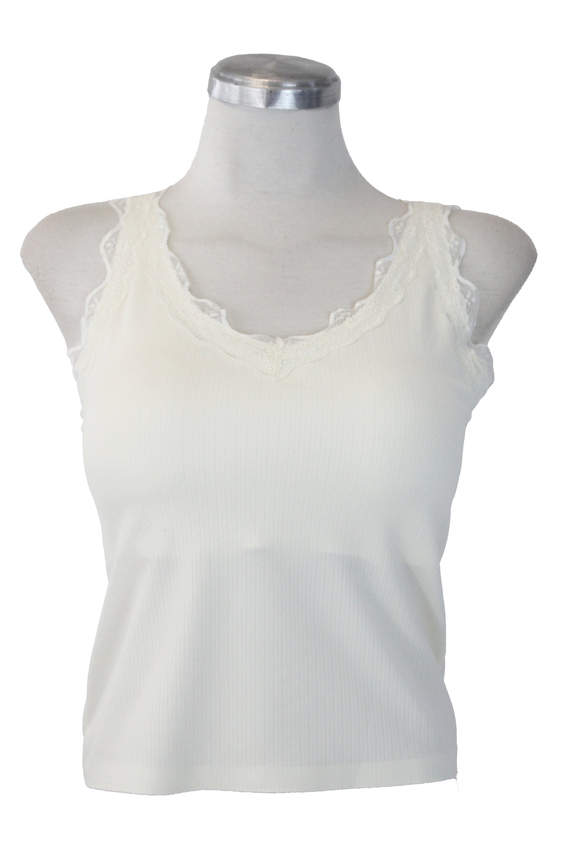 T3340 Blusa Básica con Borden Bordado y Copas