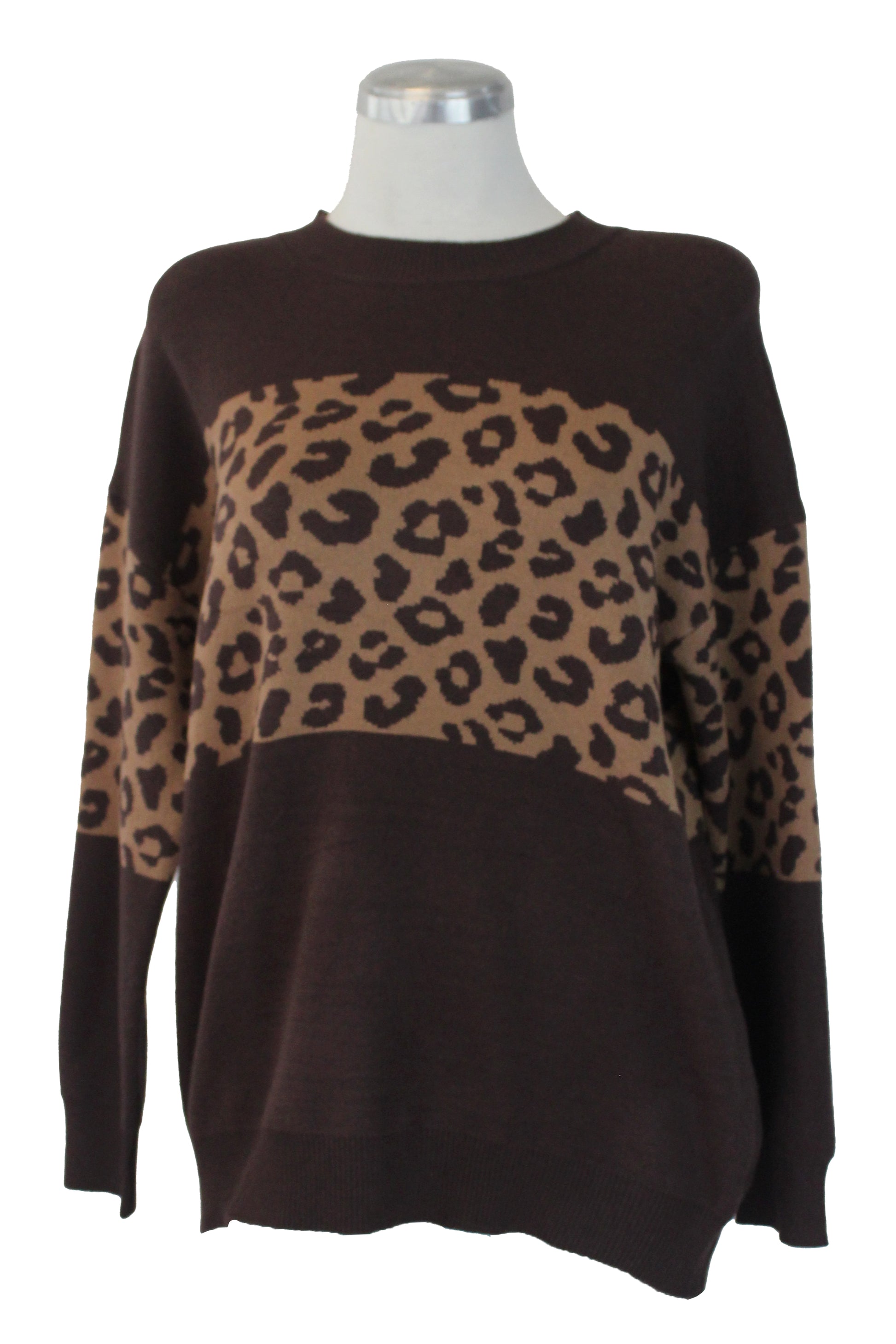 AB-380 Suéter Diseño Animal Print al Centro