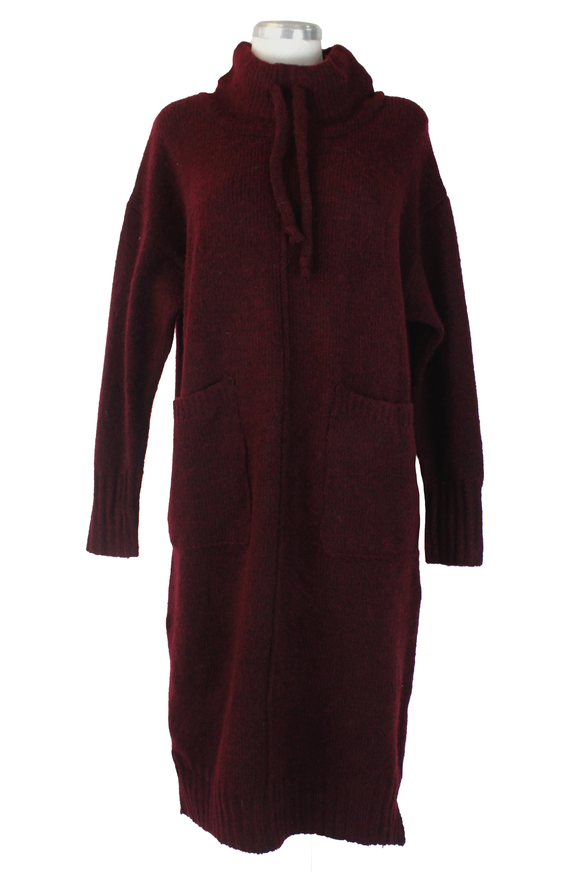 DH91019 Vestido Largo Tipo Suéter Cuello de Tortuga