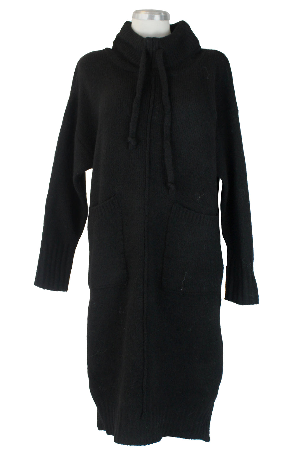 DH91019 Vestido Largo Tipo Suéter Cuello de Tortuga