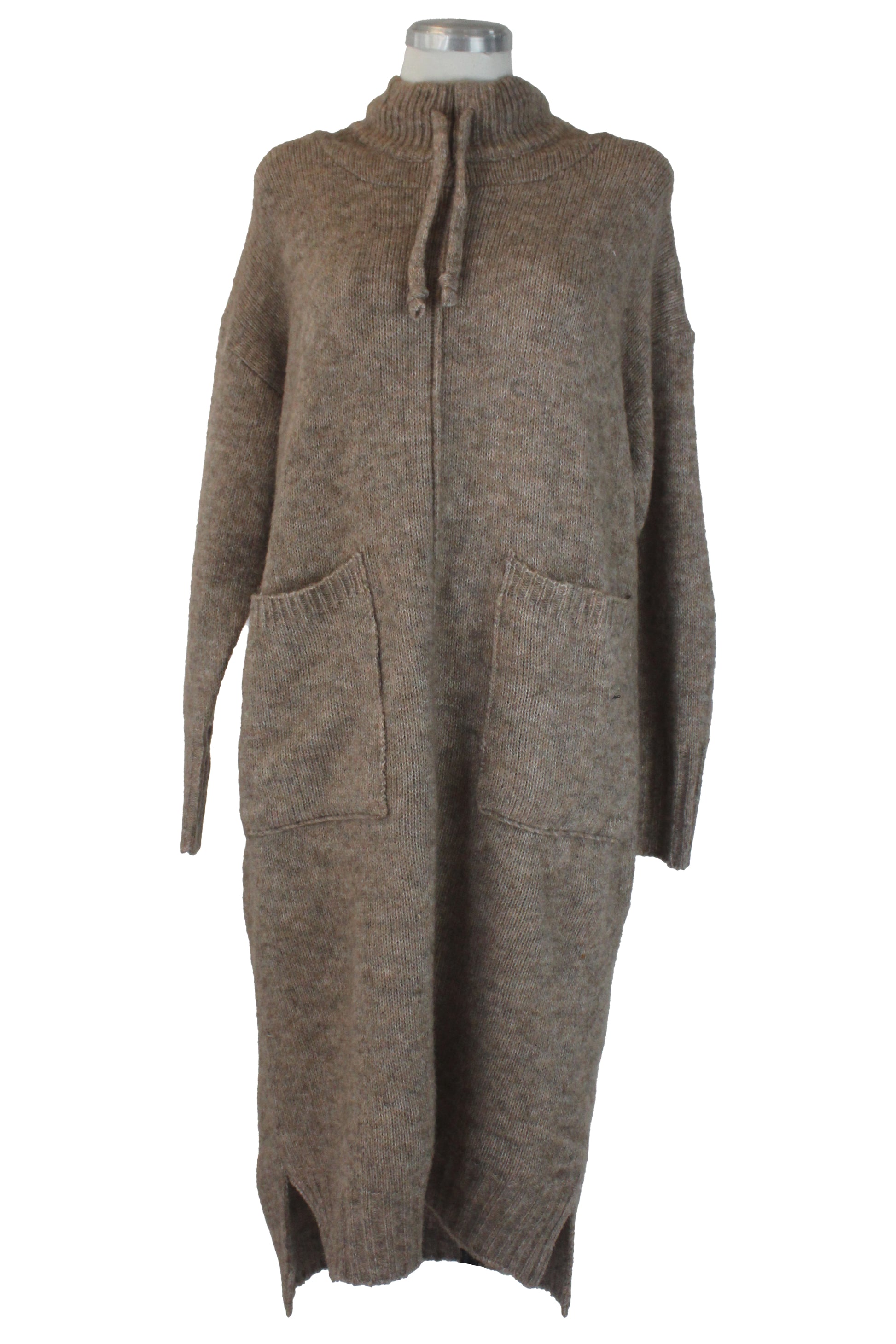 DH91019 Vestido Largo Tipo Suéter Cuello de Tortuga