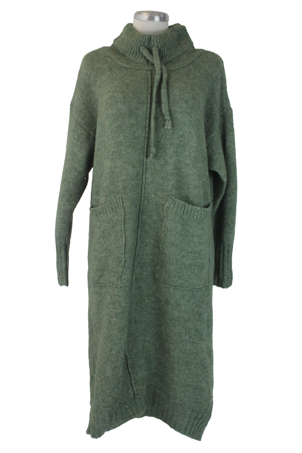 DH91019 Vestido Largo Tipo Suéter Cuello de Tortuga