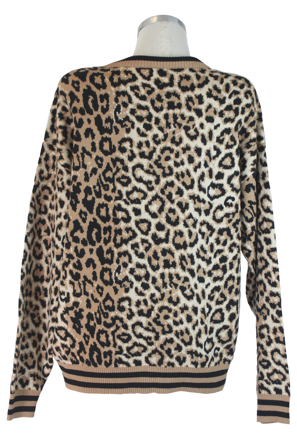 AB600 Suéter Tipo Cardigan Animal Print Tejido