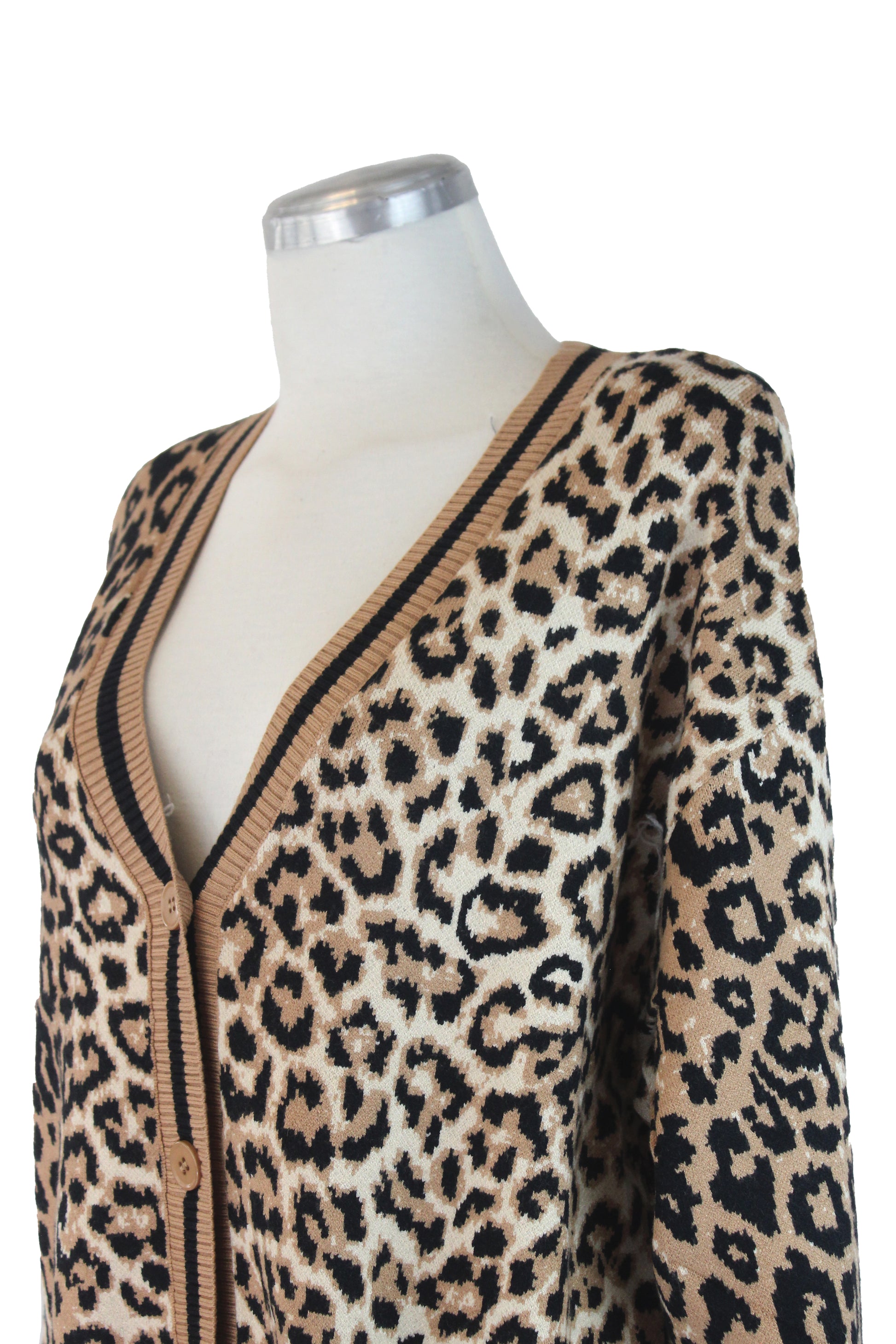 AB600 Suéter Tipo Cardigan Animal Print Tejido