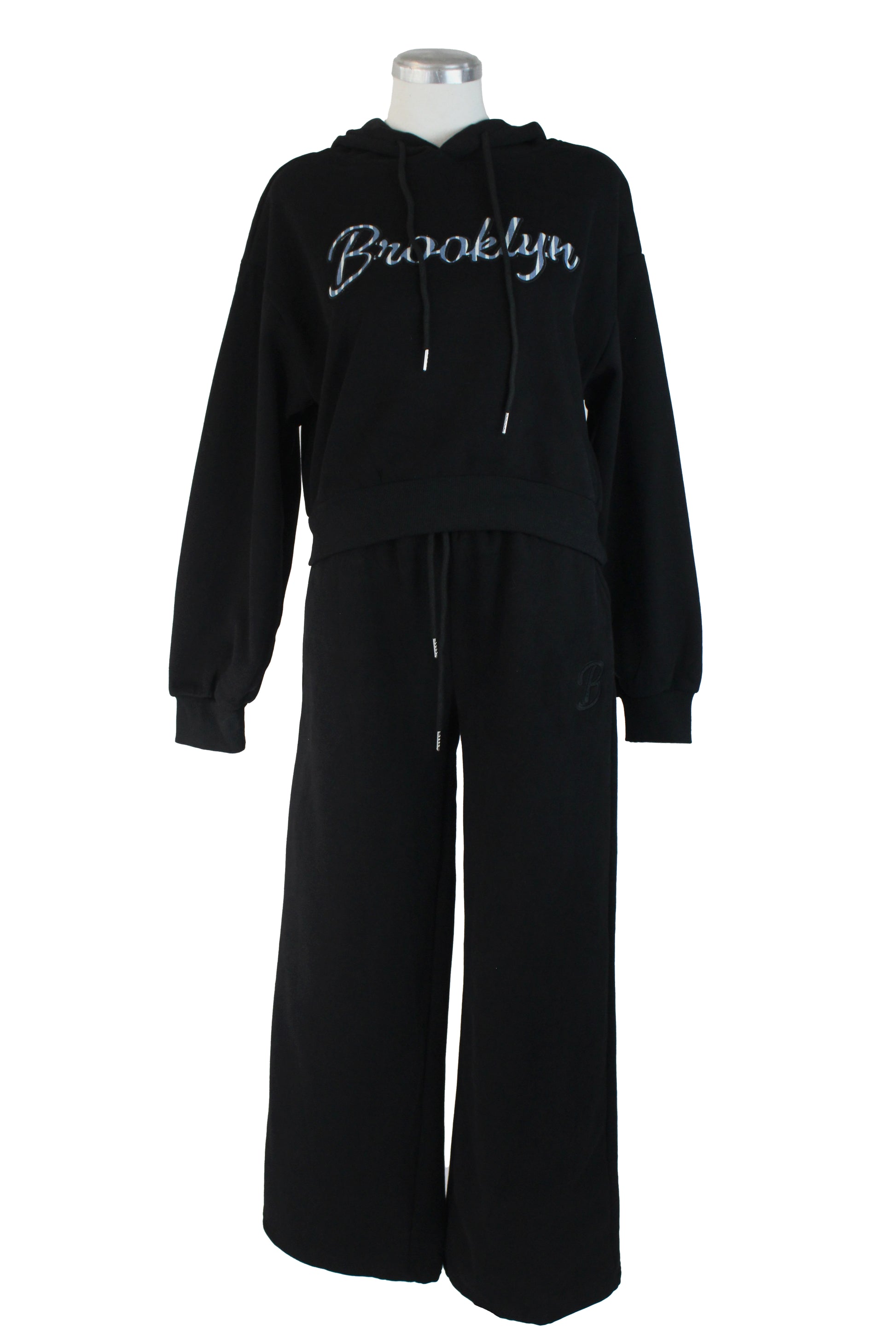 GX-3K959 Conjunto de Sueter con Letras Rayadas Brooklyn