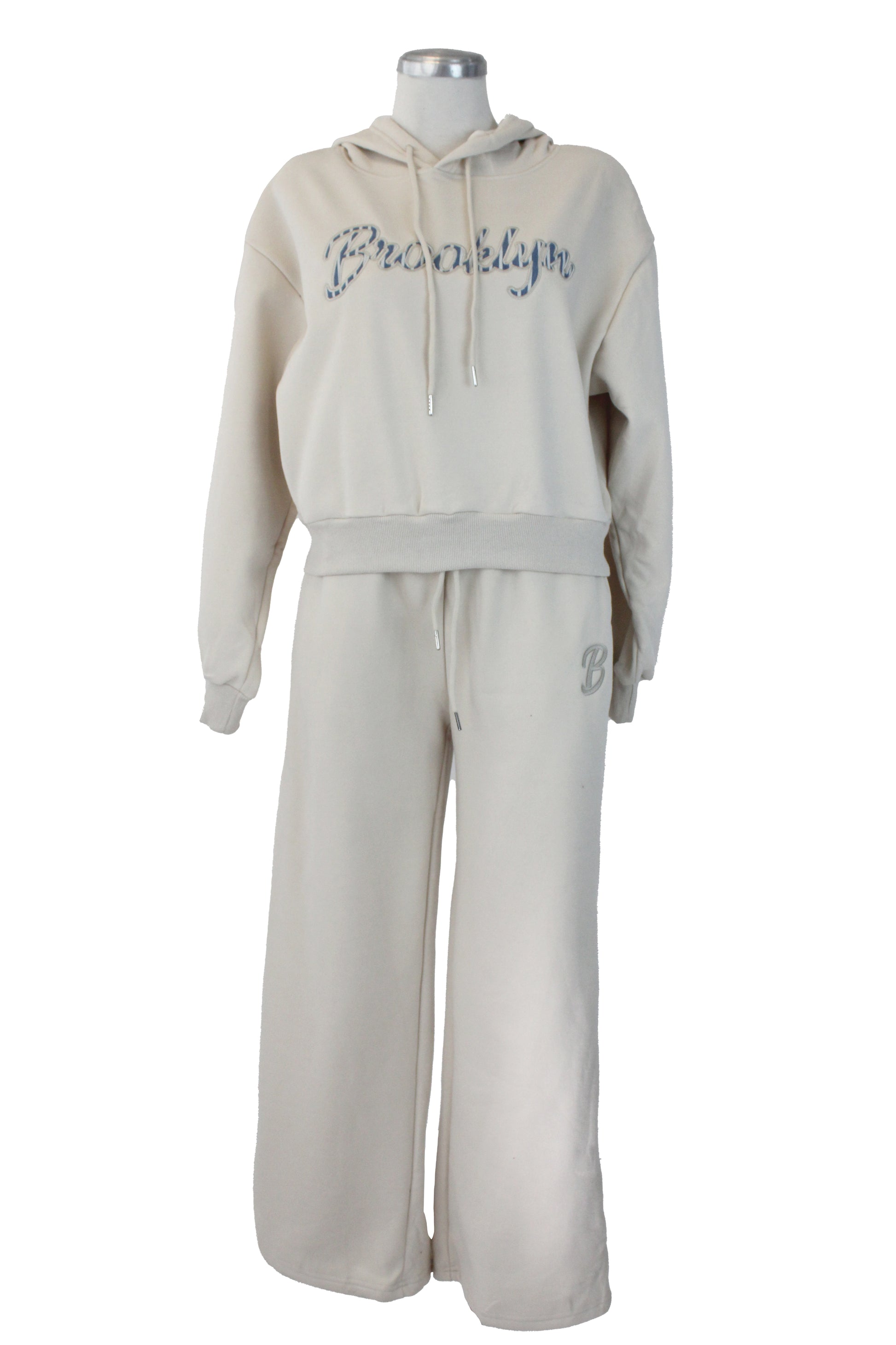 GX-3K959 Conjunto de Sueter con Letras Rayadas Brooklyn