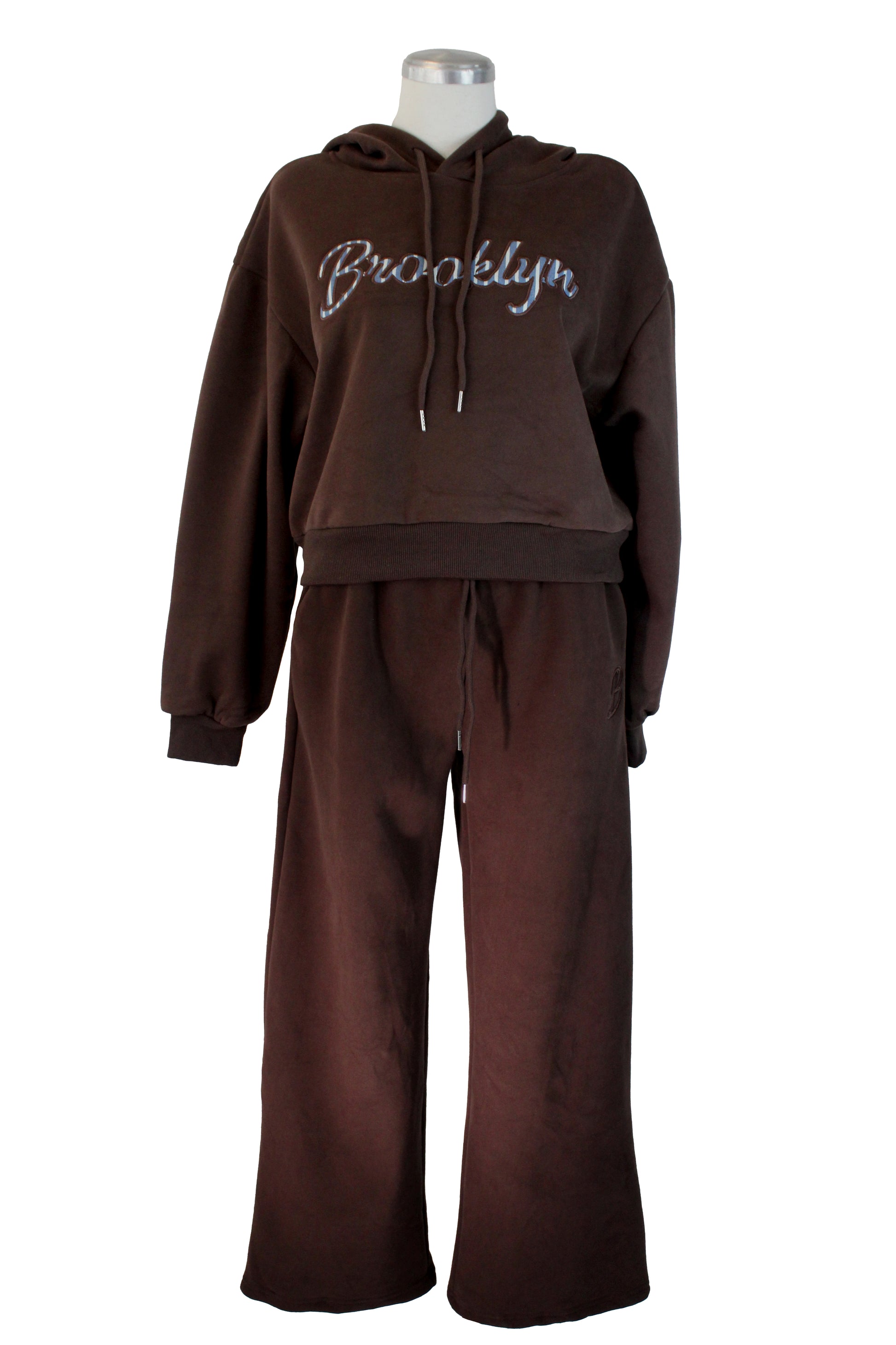 GX-3K959 Conjunto de Sueter con Letras Rayadas Brooklyn