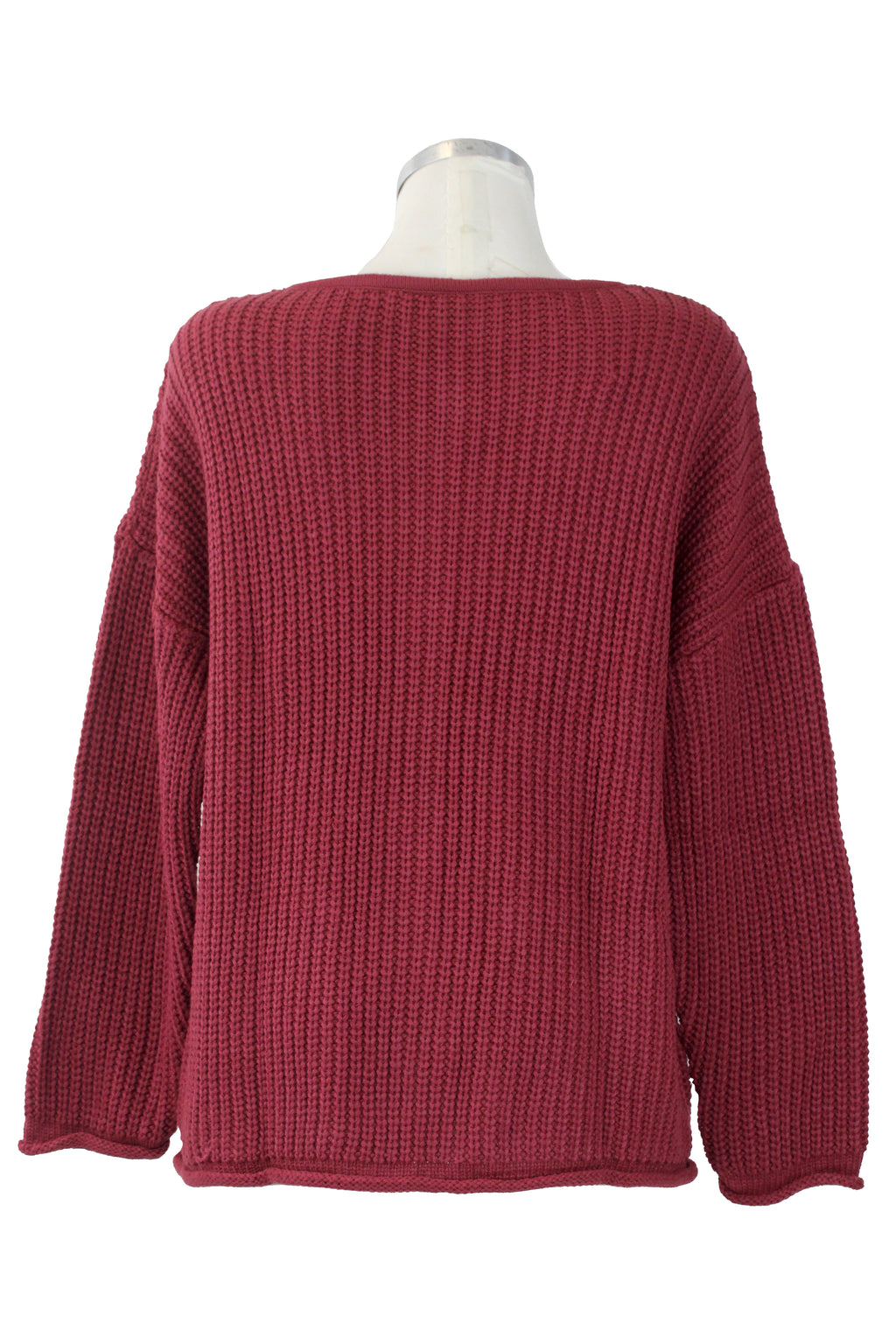 25650 Suéter Tejido Trenzado con Botones Cuadrados