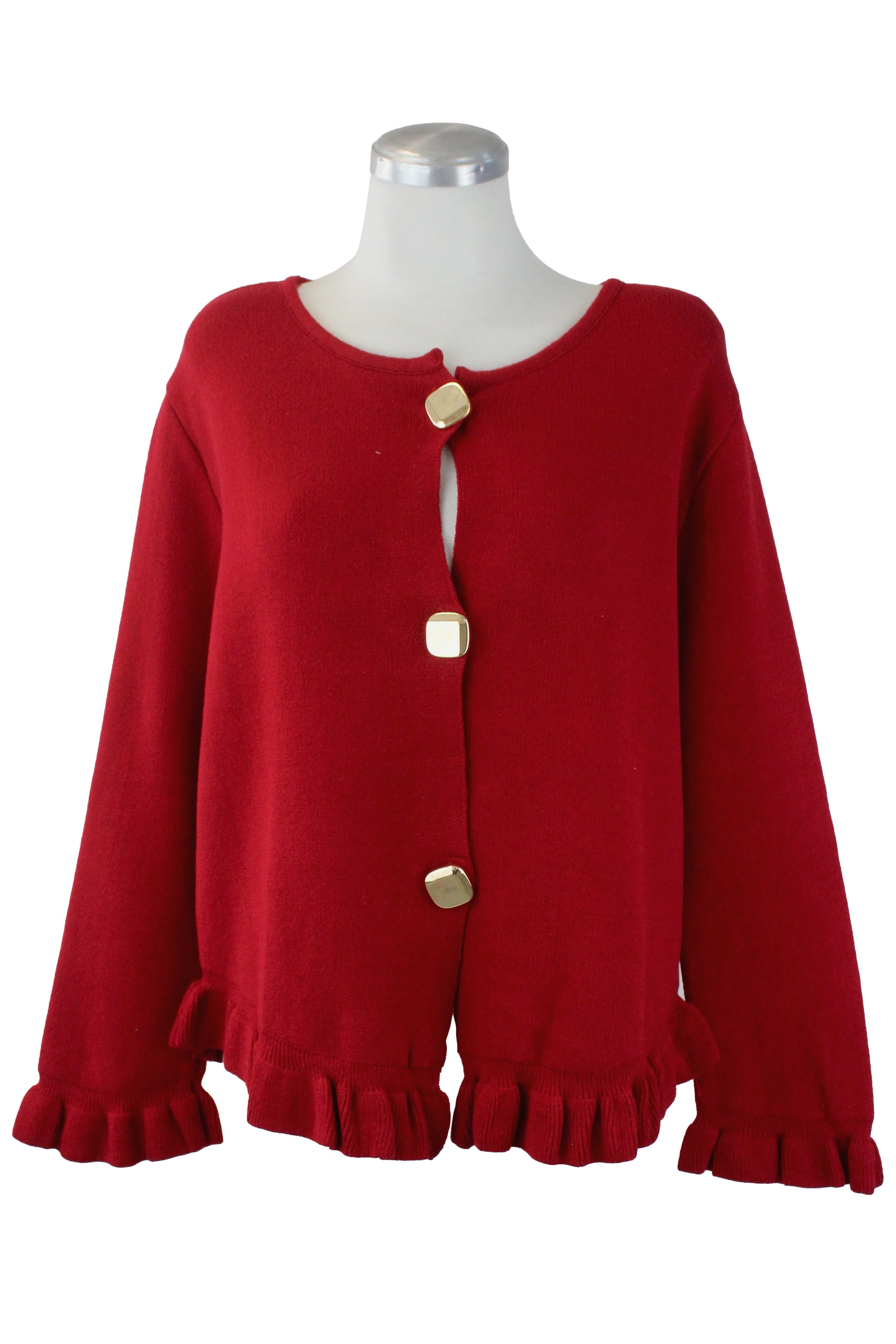 25648 Suéter de botones Cuadrados Olán Inferior