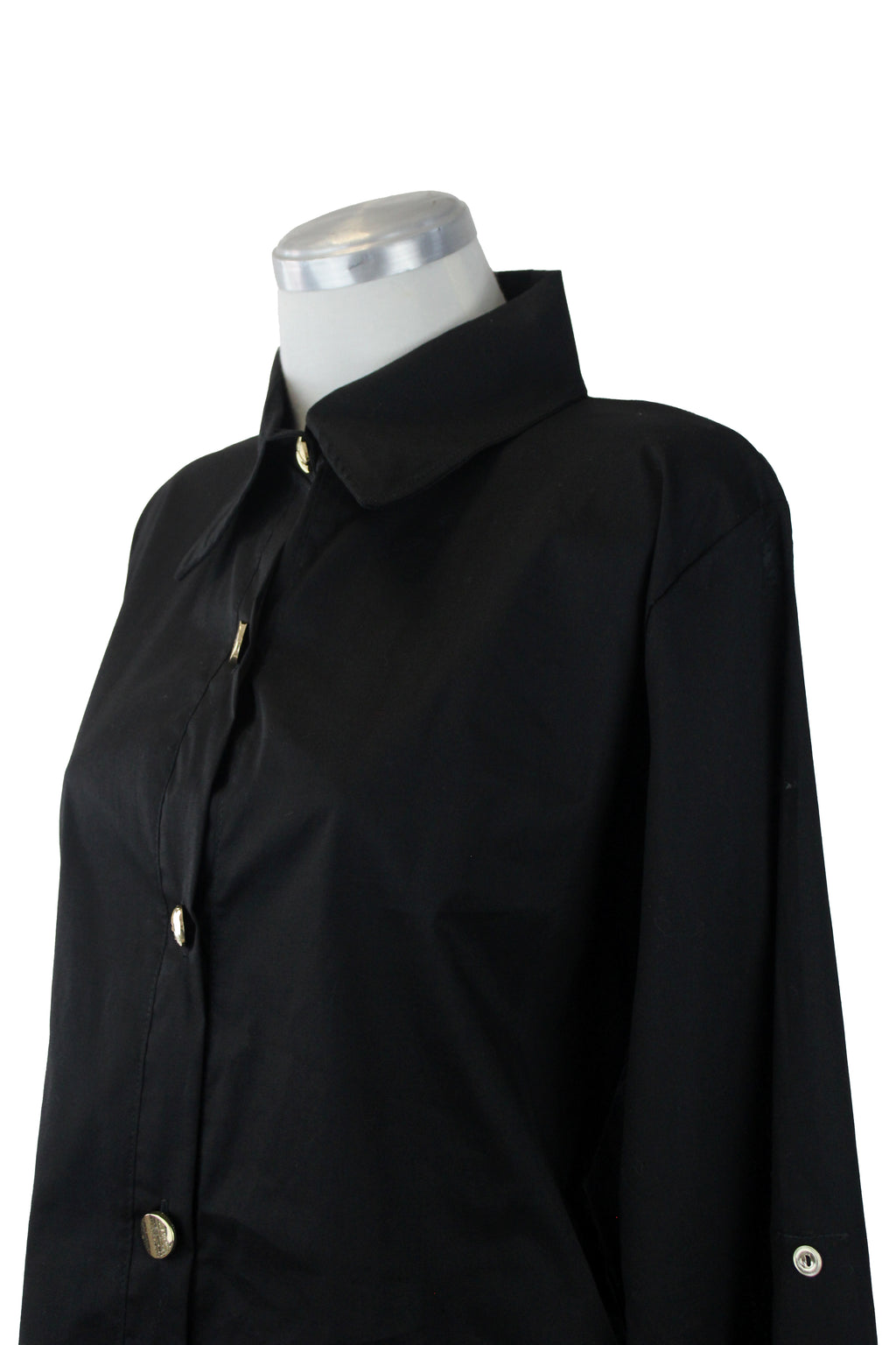 25362 Camisa Corta Cuello Sport Botones Dorados