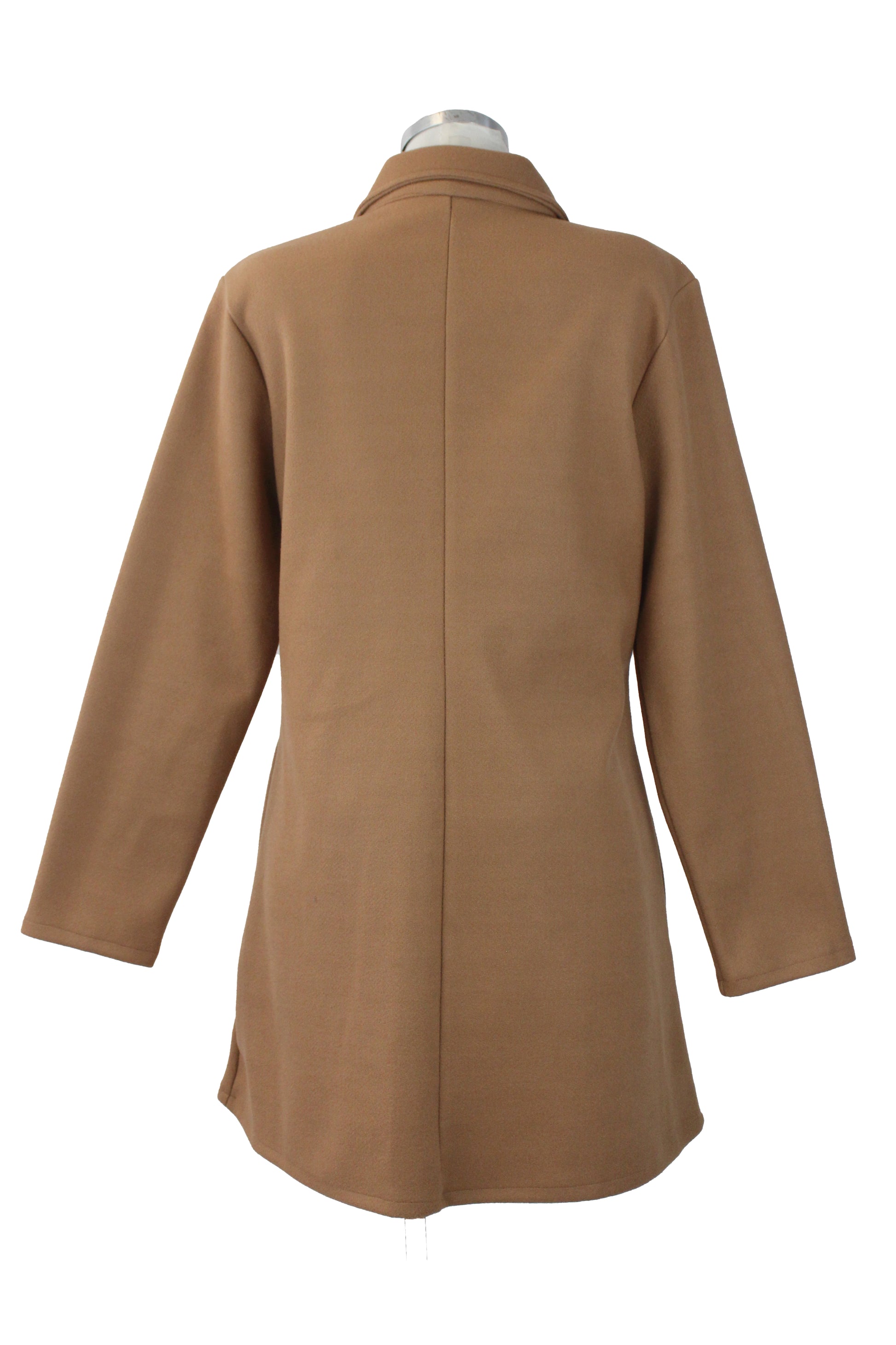 0362 Saco Largo Afelpado con Botones Aforrados