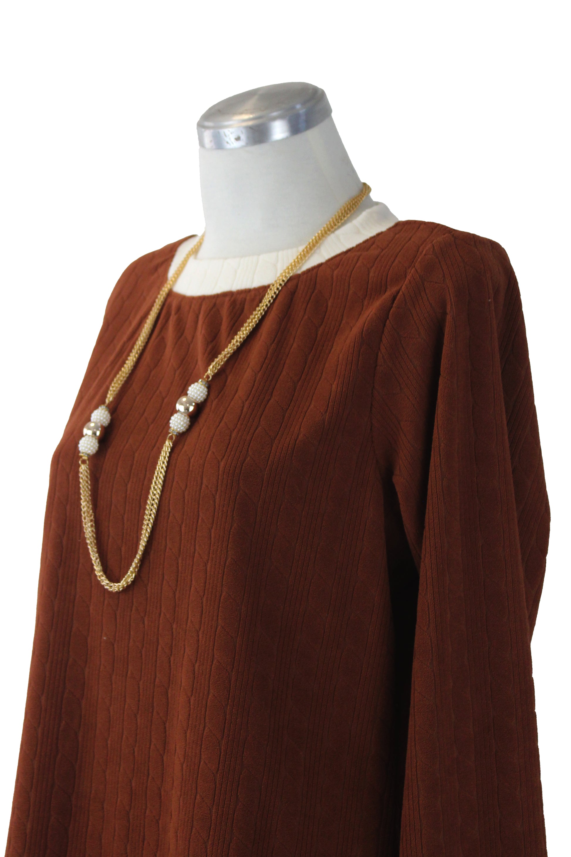 0405 Conjunto Diseño Trenzado con Collar Pantalón Líneas Laterales