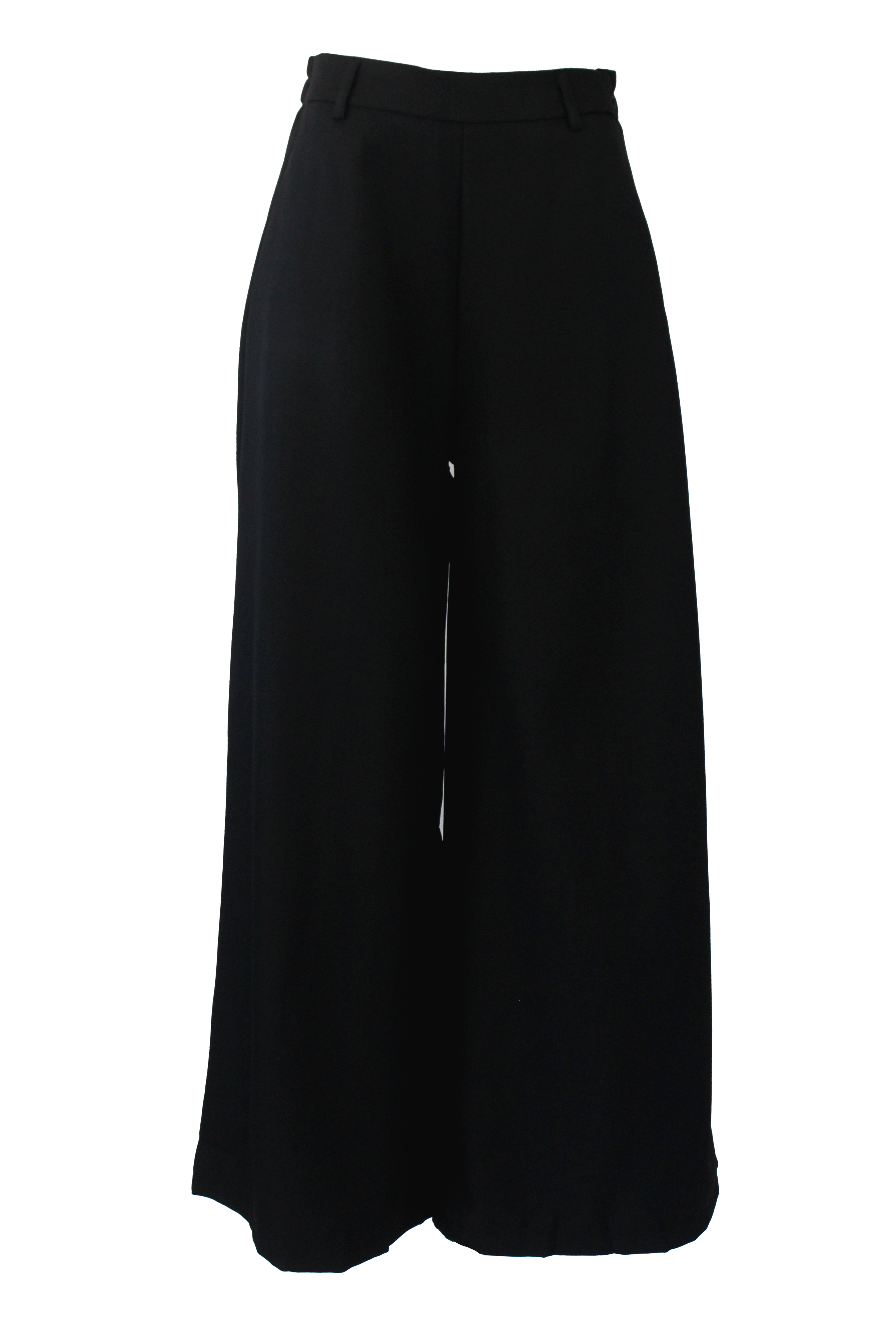T3429 Pantalón Liso Mitad Pretina Mitad Elástico