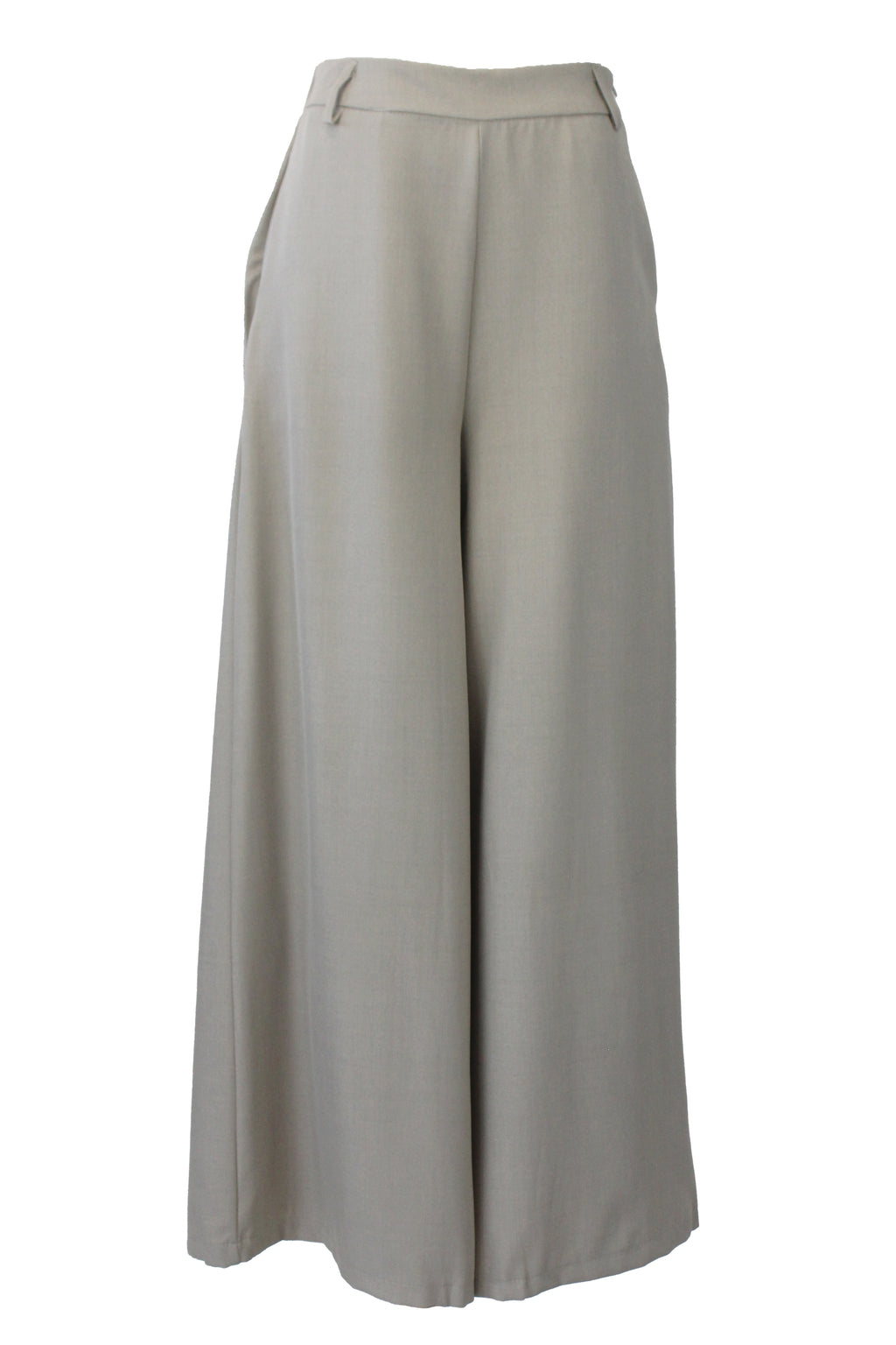 T3429 Pantalón Liso Mitad Pretina Mitad Elástico