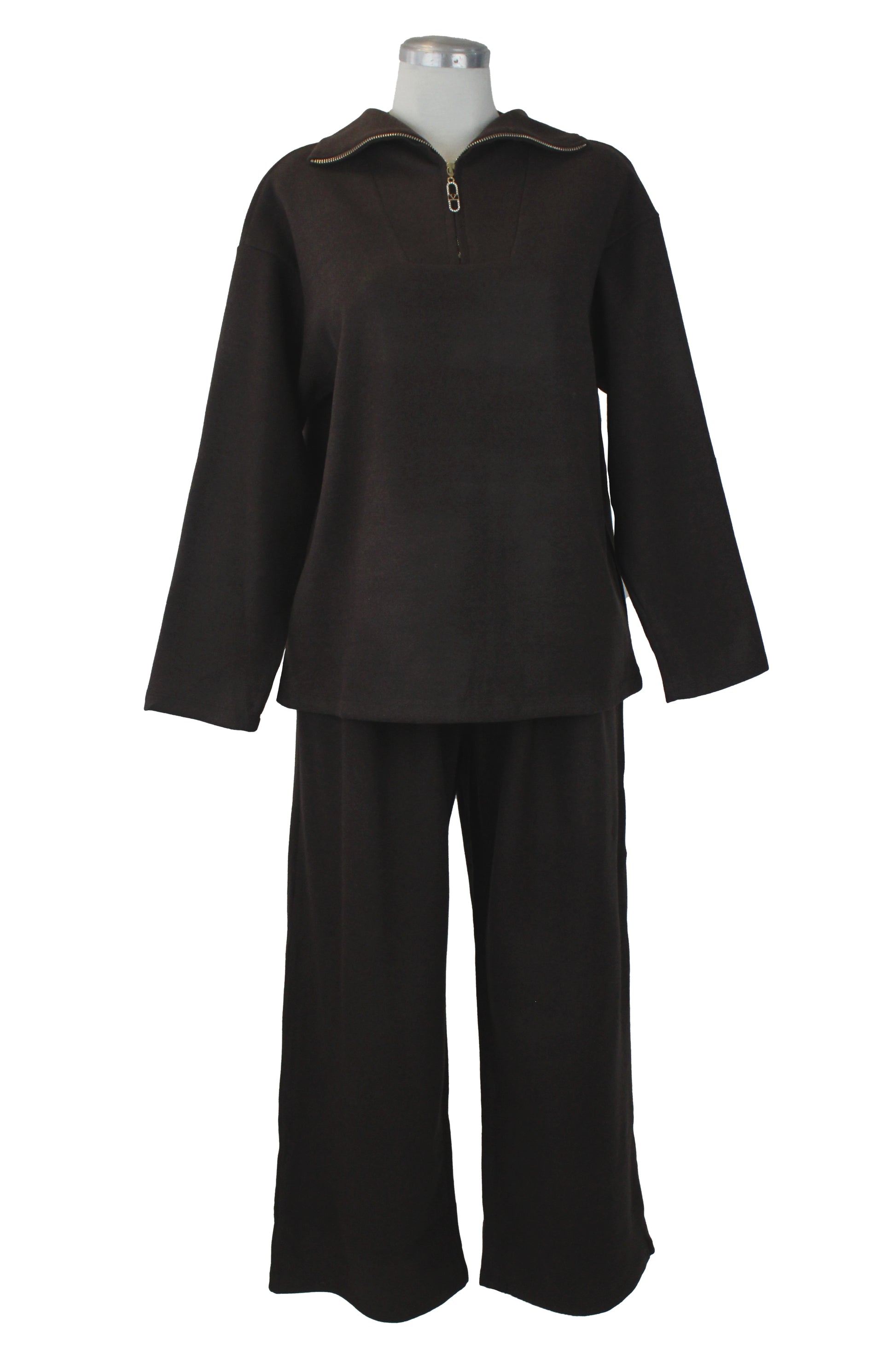 GT-3M153 Conjunto Suéter con Zipper Afelpado