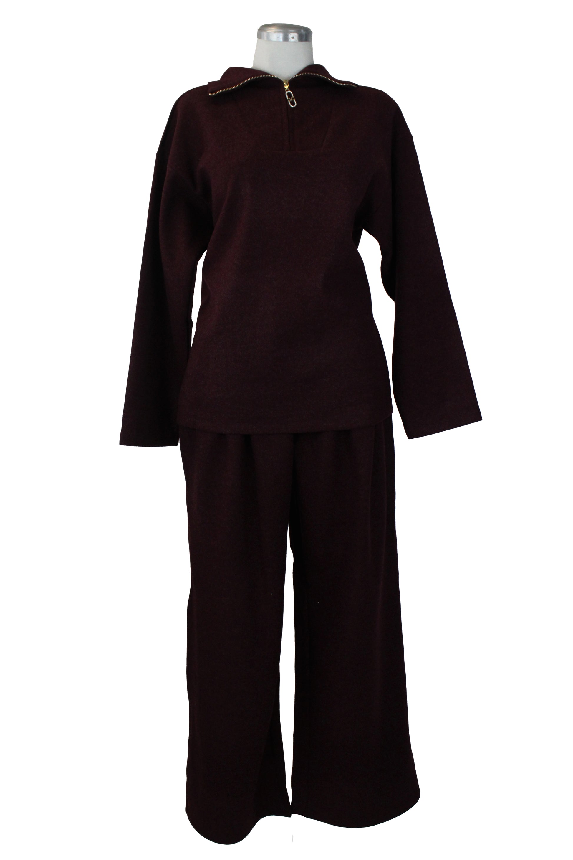 GT-3M153 Conjunto Suéter con Zipper Afelpado