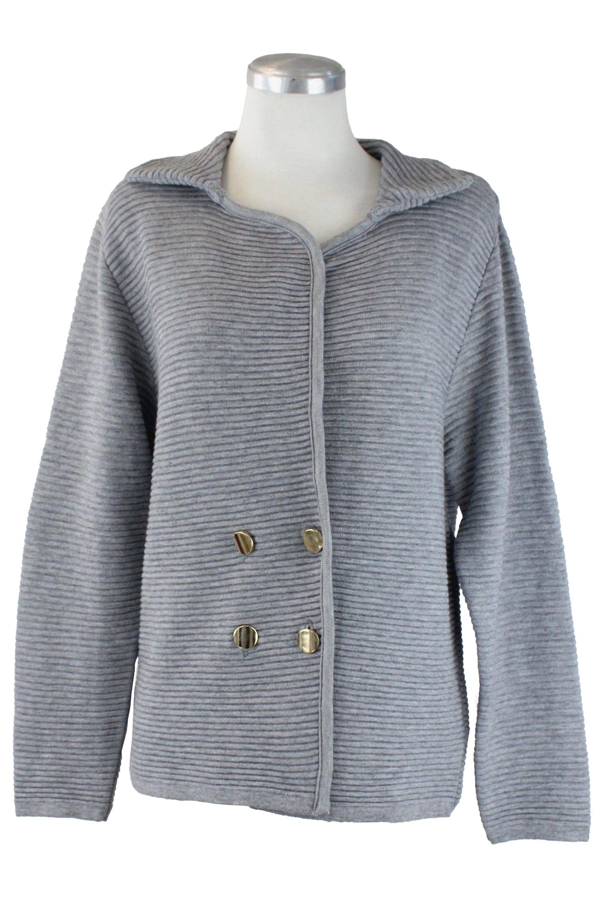 25599 Saco Corto Tejido 4 Botones Dorados