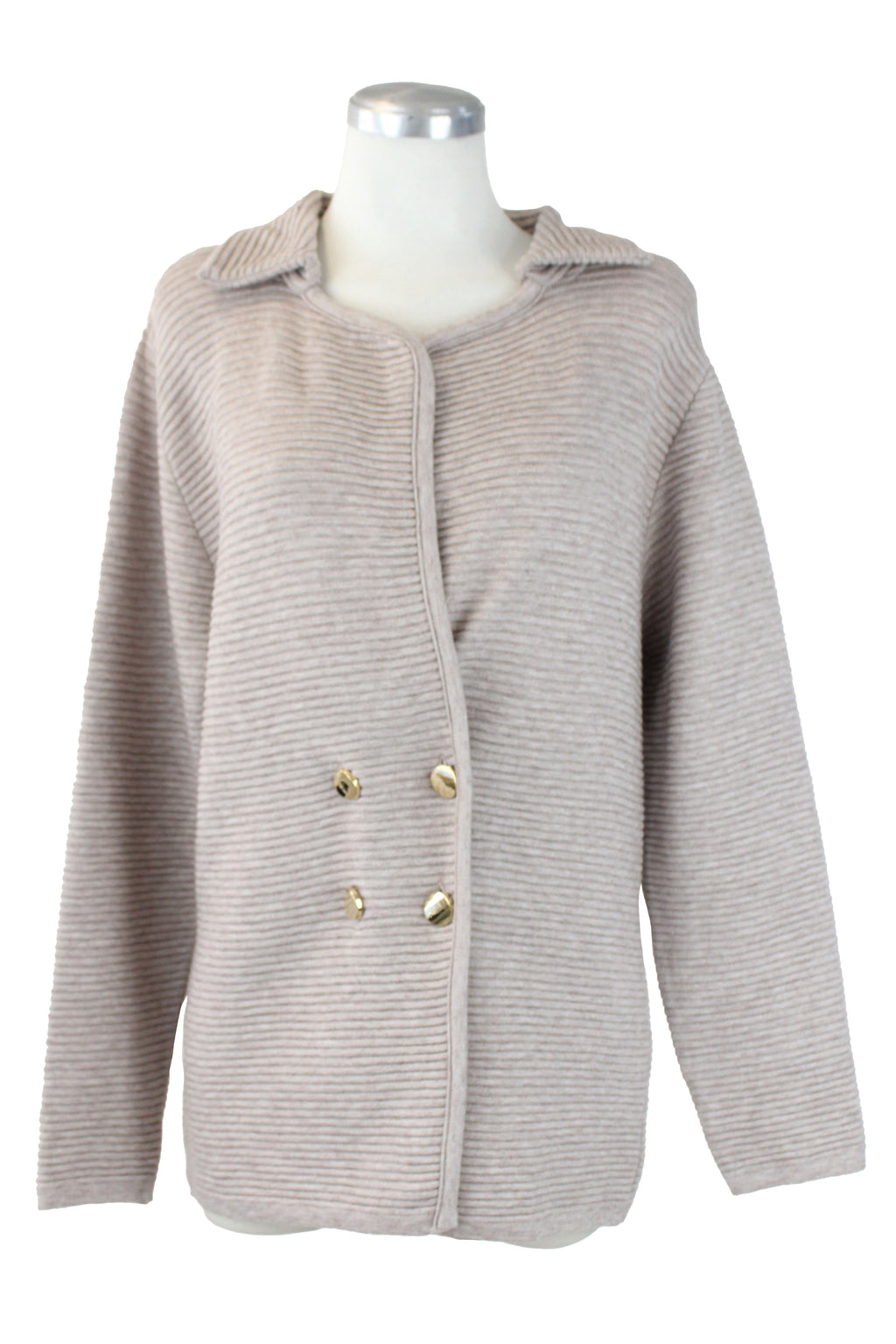 25599 Saco Corto Tejido 4 Botones Dorados