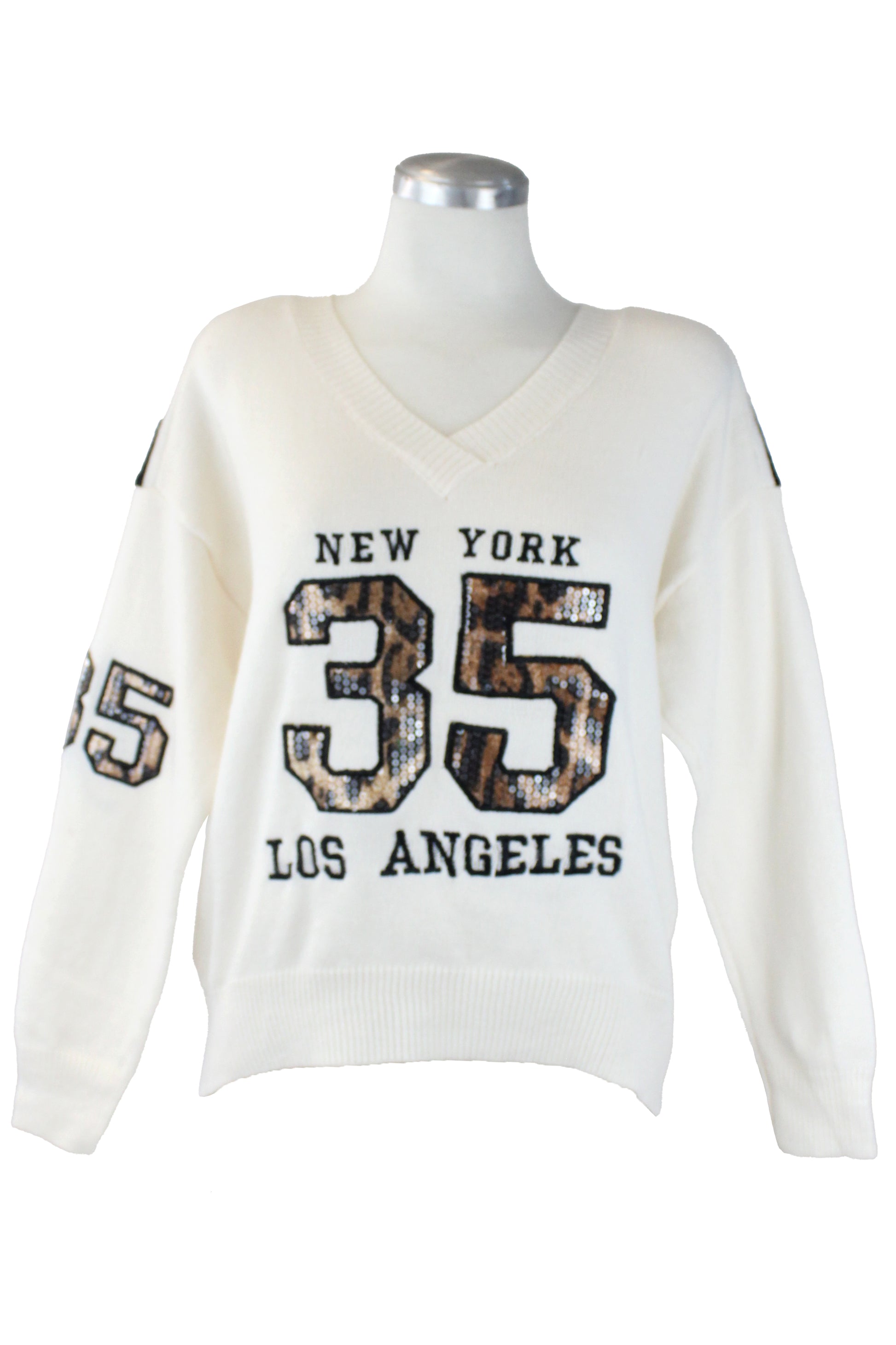 T2231 Suéter Bordado No. 35 Brillos y Animal P.