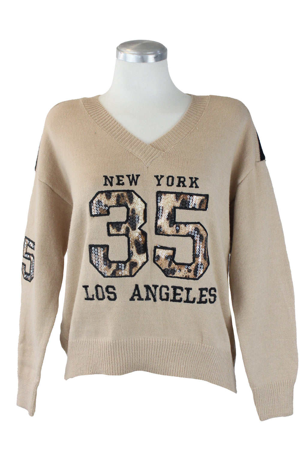 T2231 Suéter Bordado No. 35 Brillos y Animal P.